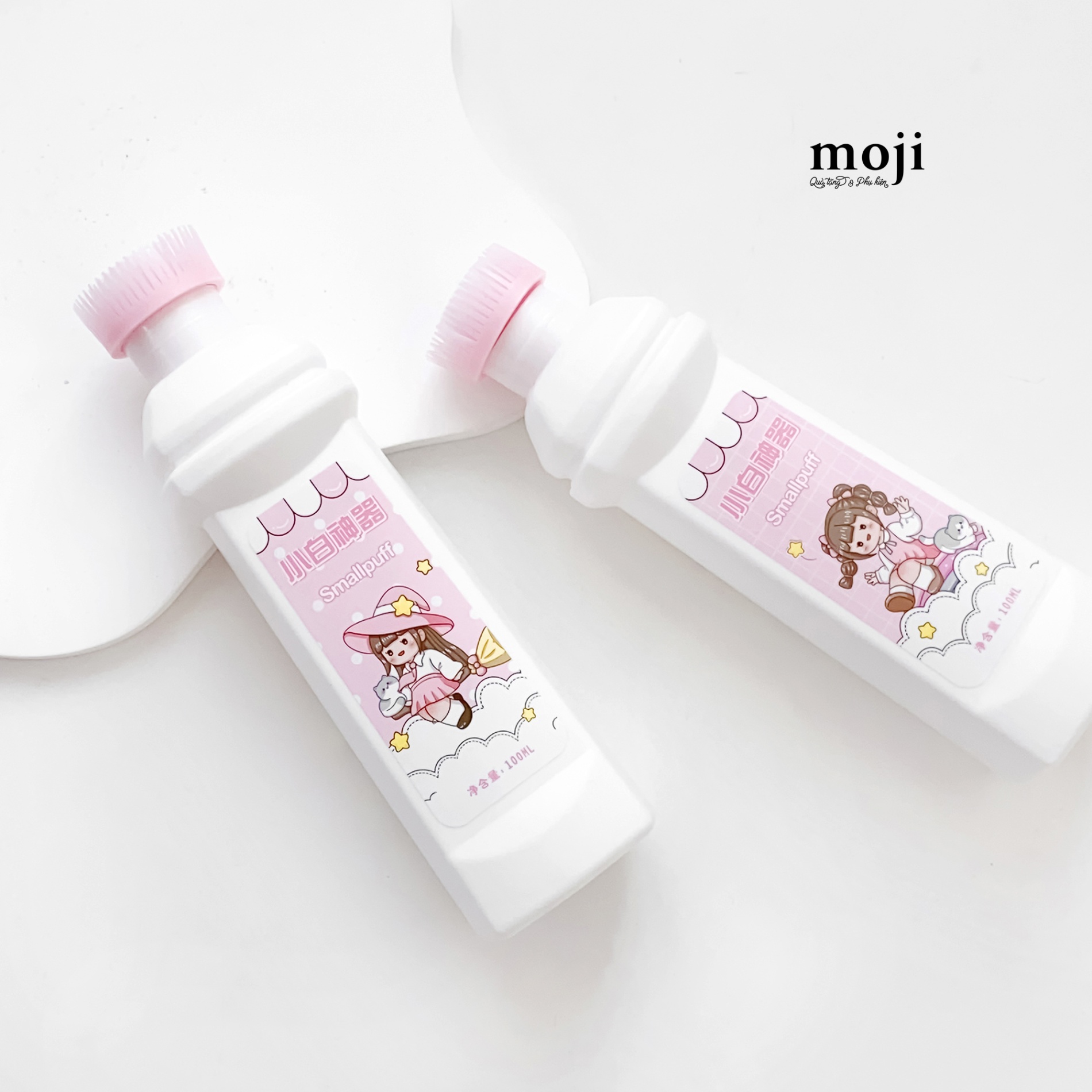 Chai làm sạch giày trắng Little girl cute cat small puff 100ml