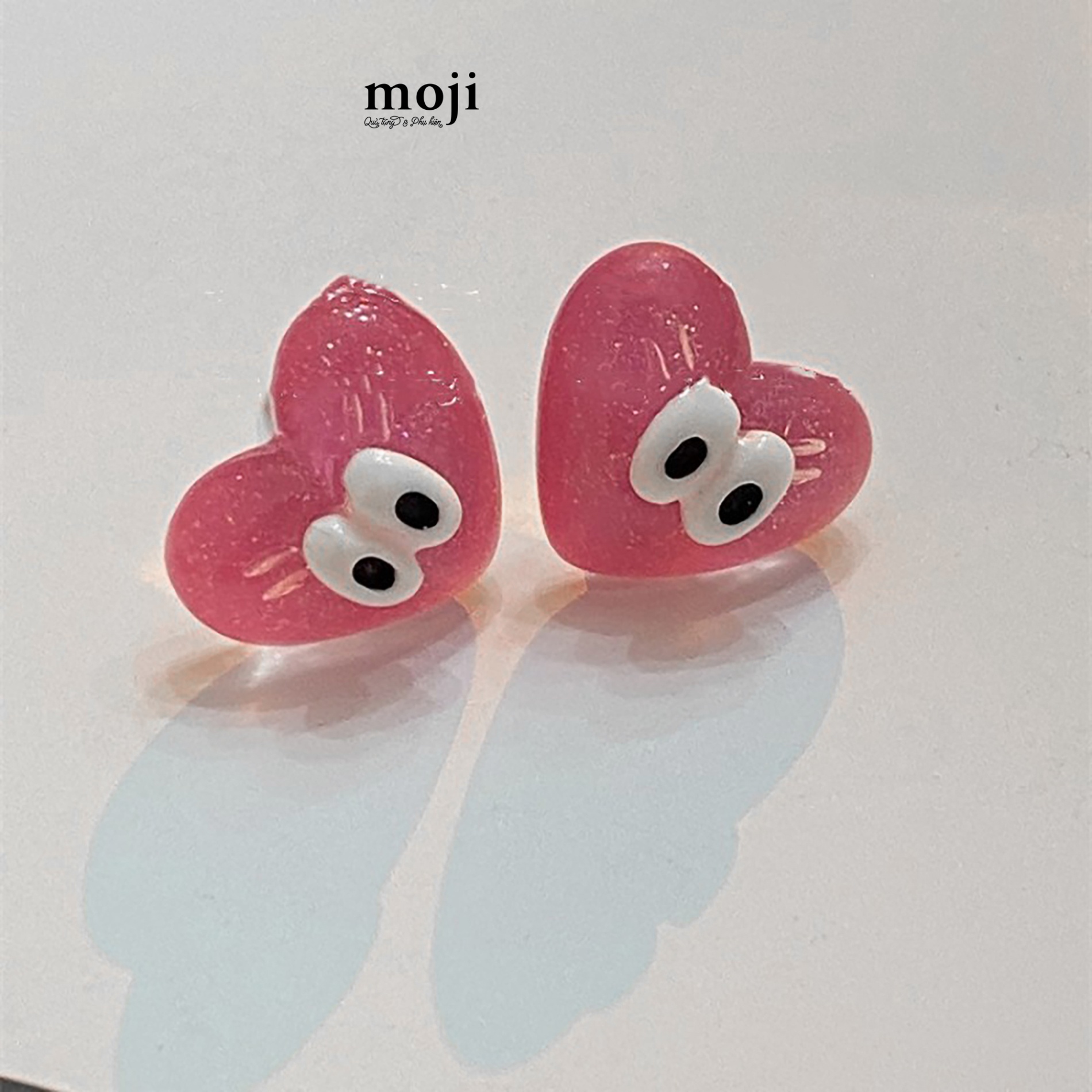 Khuyên tai MJ Flower heart big eyes