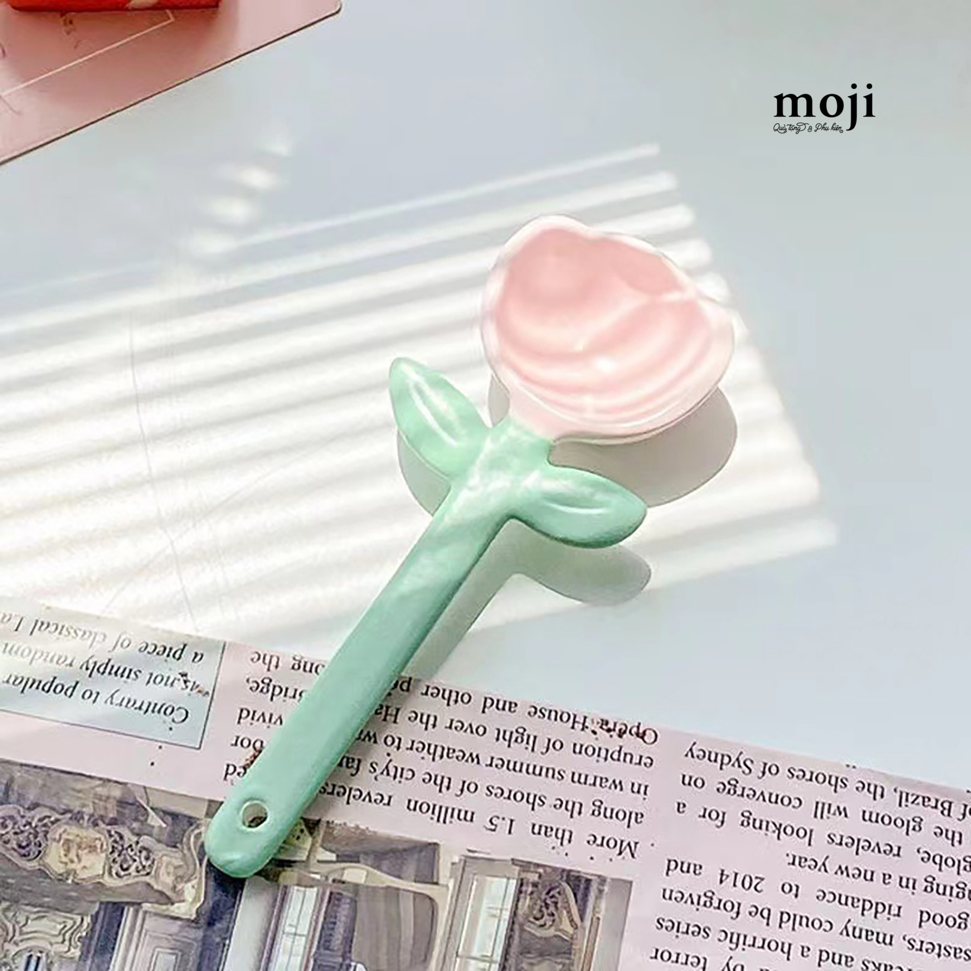 Thìa muỗng sứ Tulip flower cắt hình