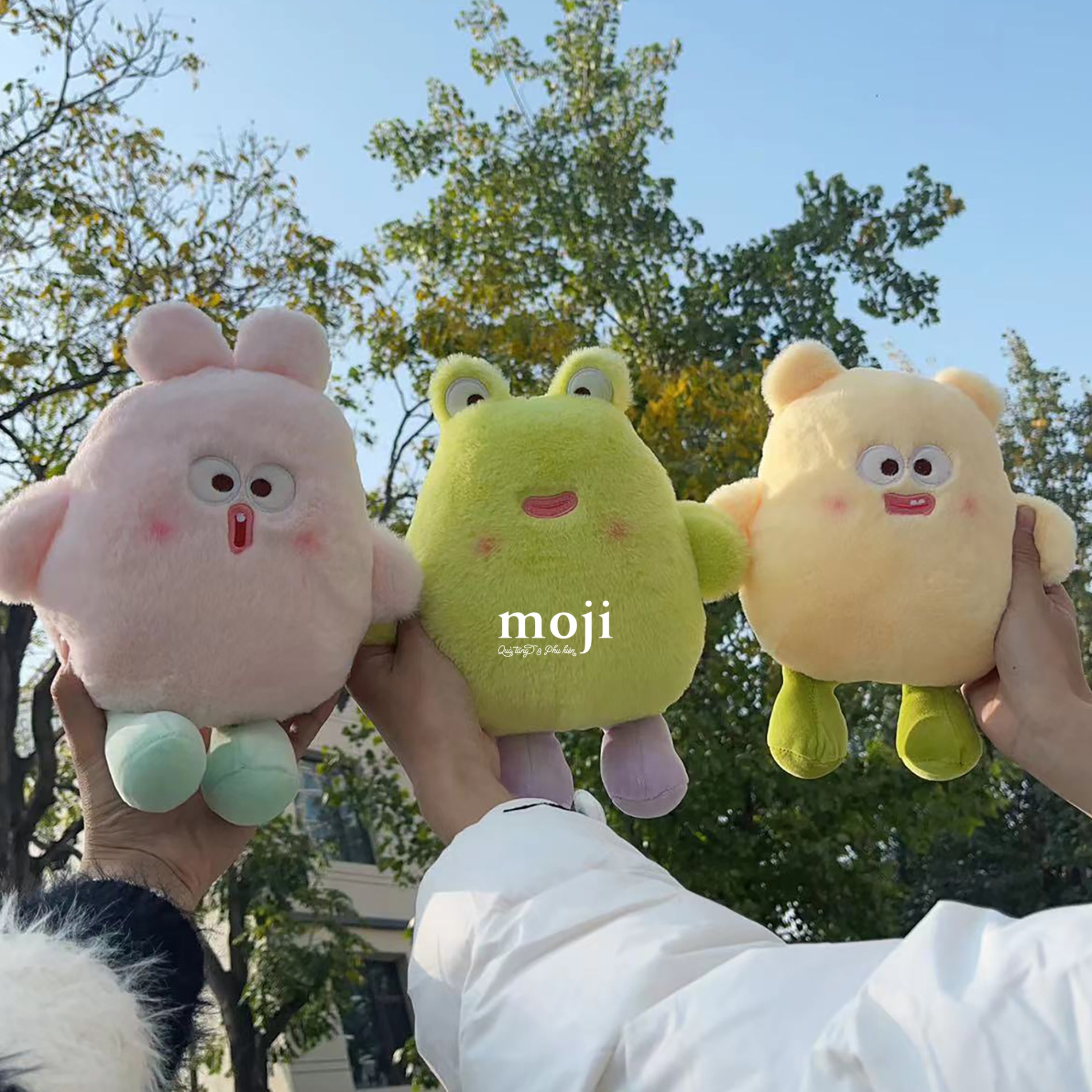 Gấu bông MS Funny vibes animal môi dày chân màu 22cm