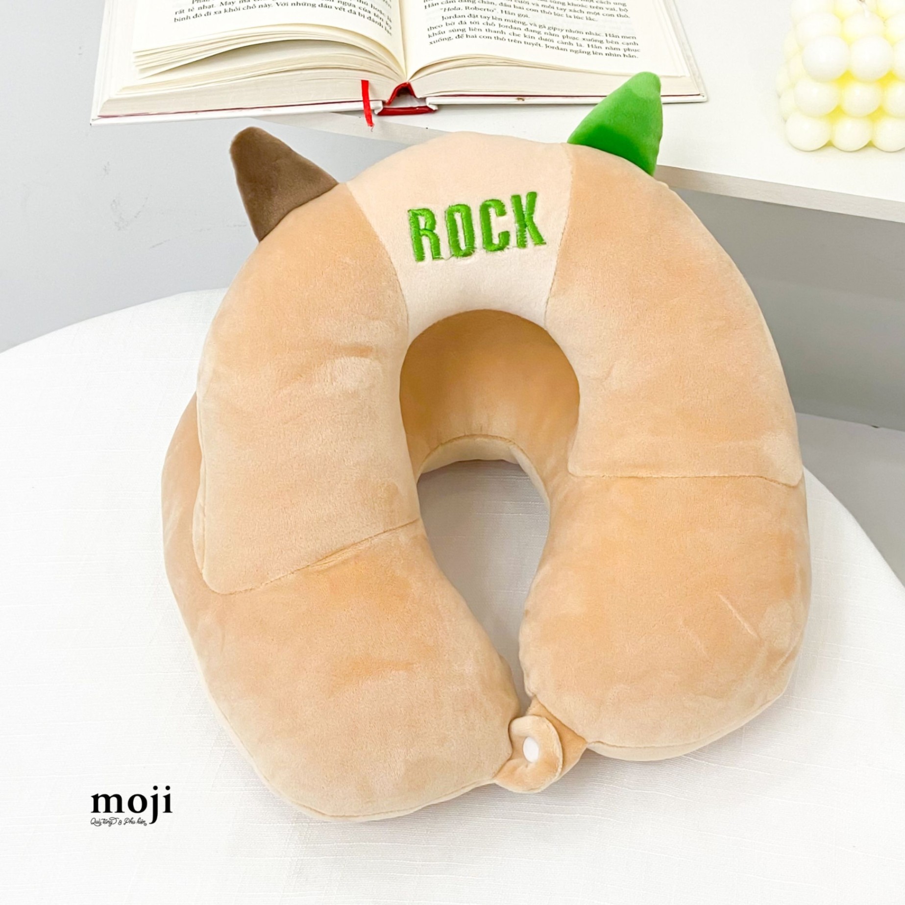 Gấu bông chữ U đệm cao Tai mèo phối màu rock