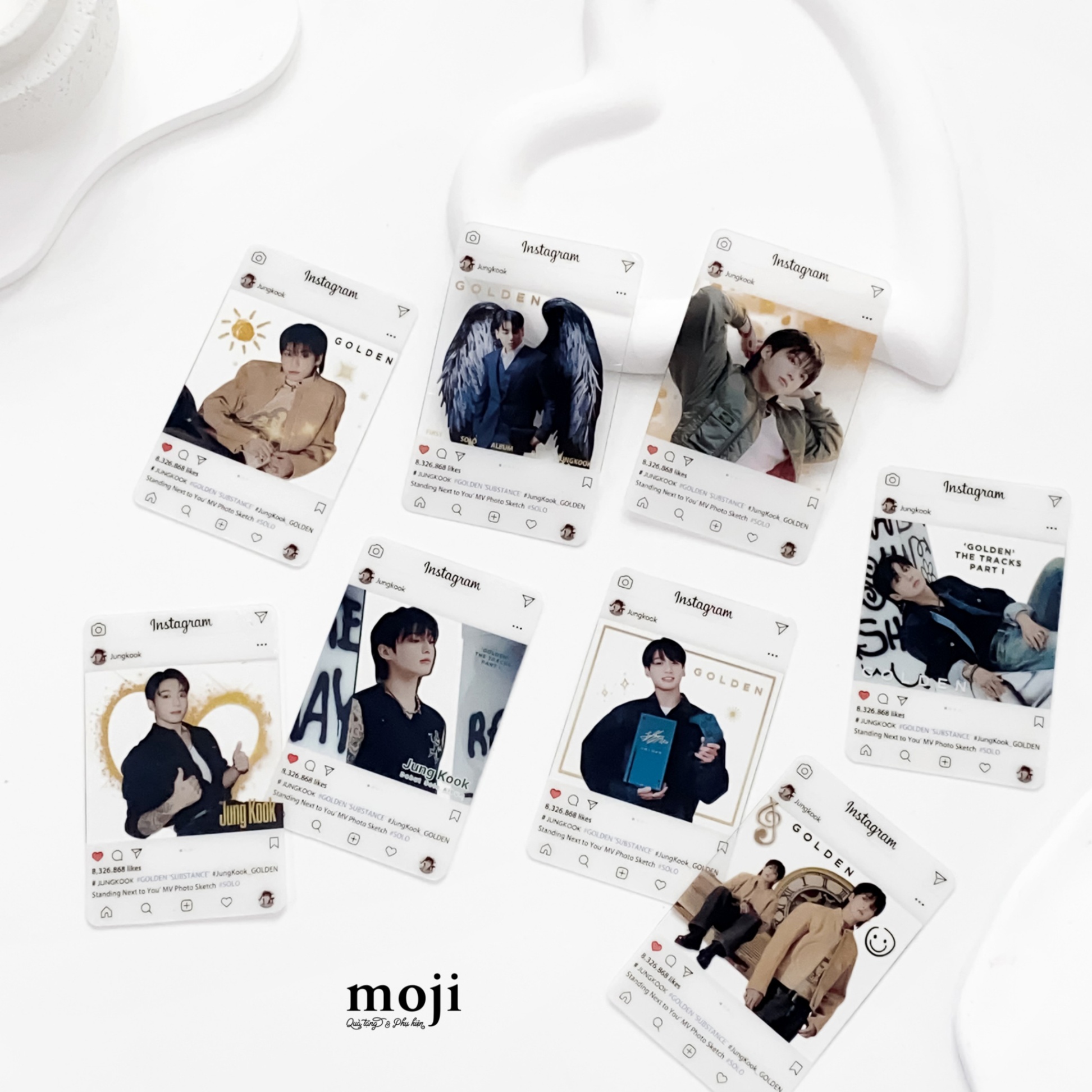 Card trong suốt idol BTS JungKook Golden on IG 260124 set8