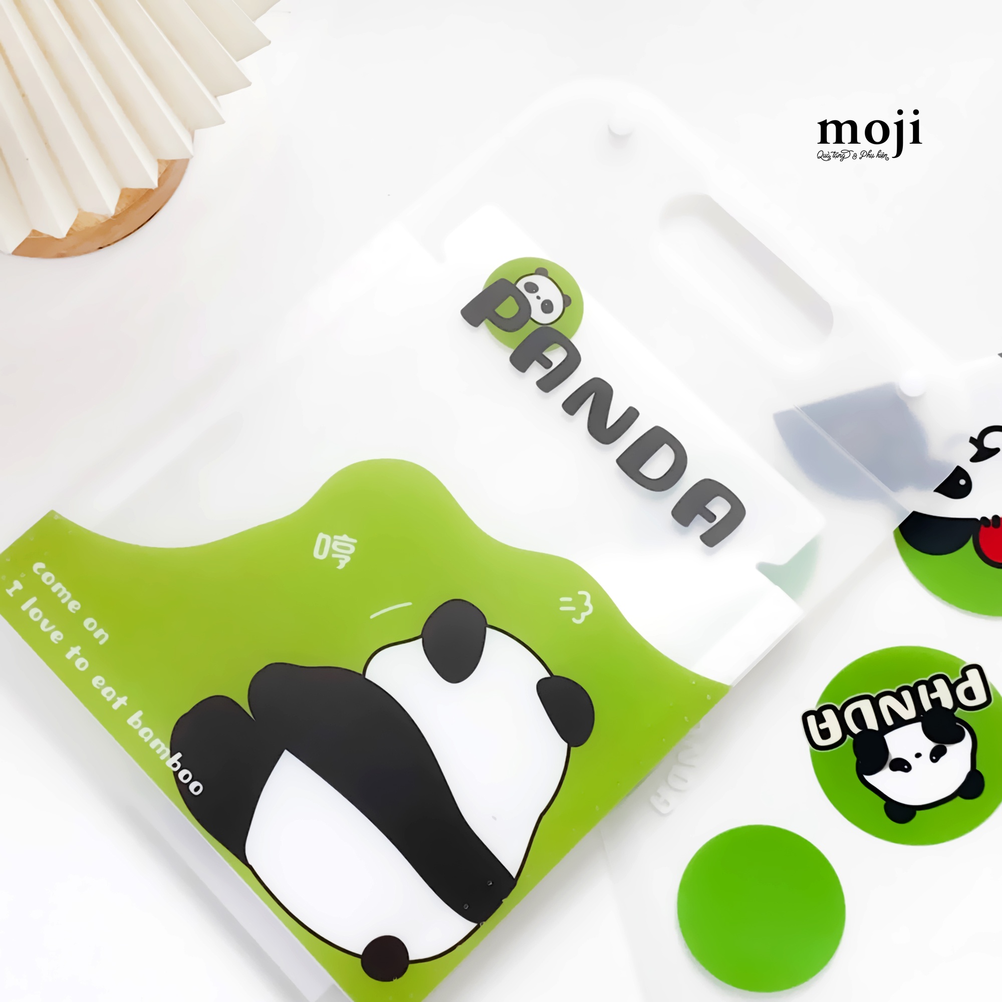 Túi đựng tài liệu MJ cúc bấm nhiều ngăn Phía sau gấu trúc Pandabiz 24x35