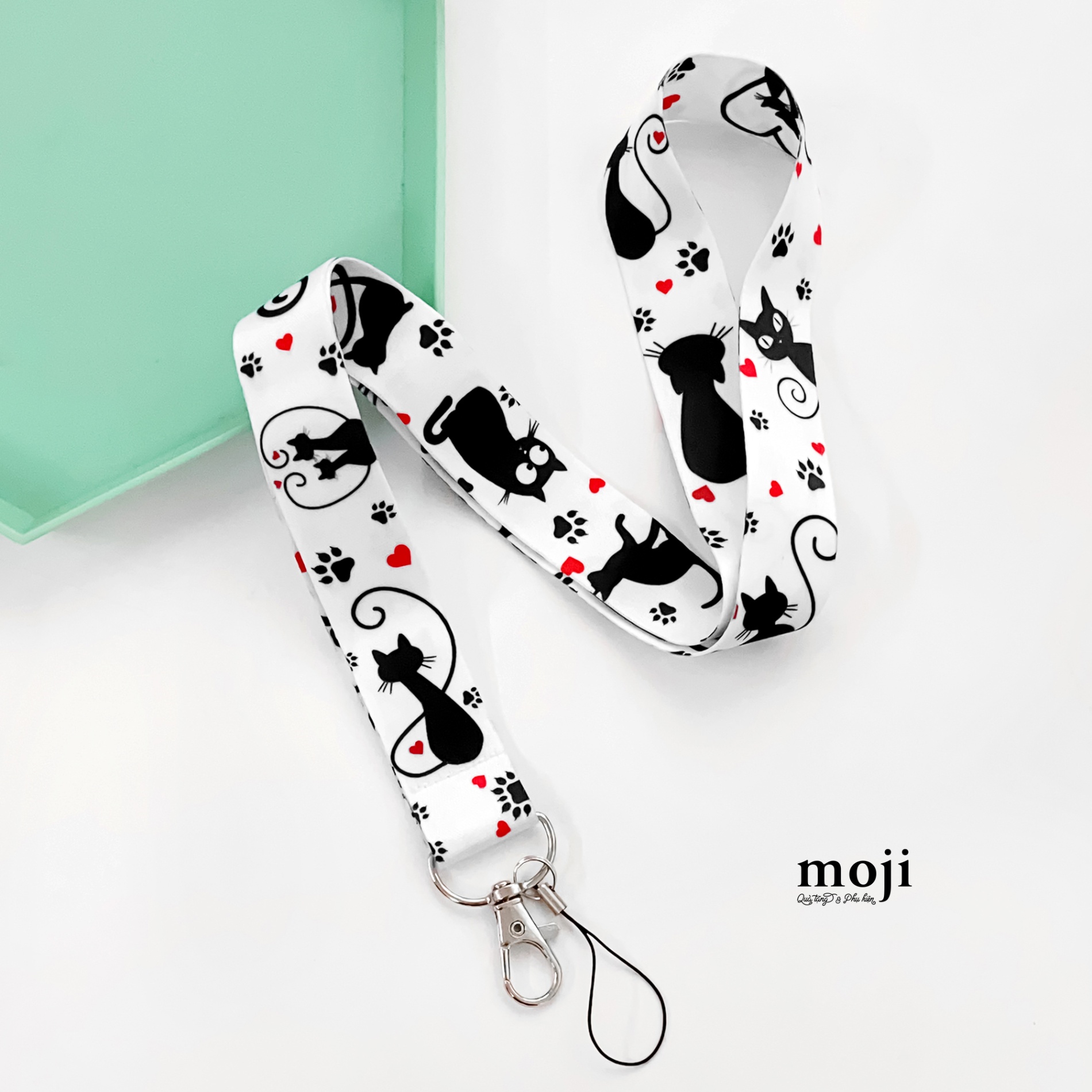 Strap đa năng Black cat heart love paw