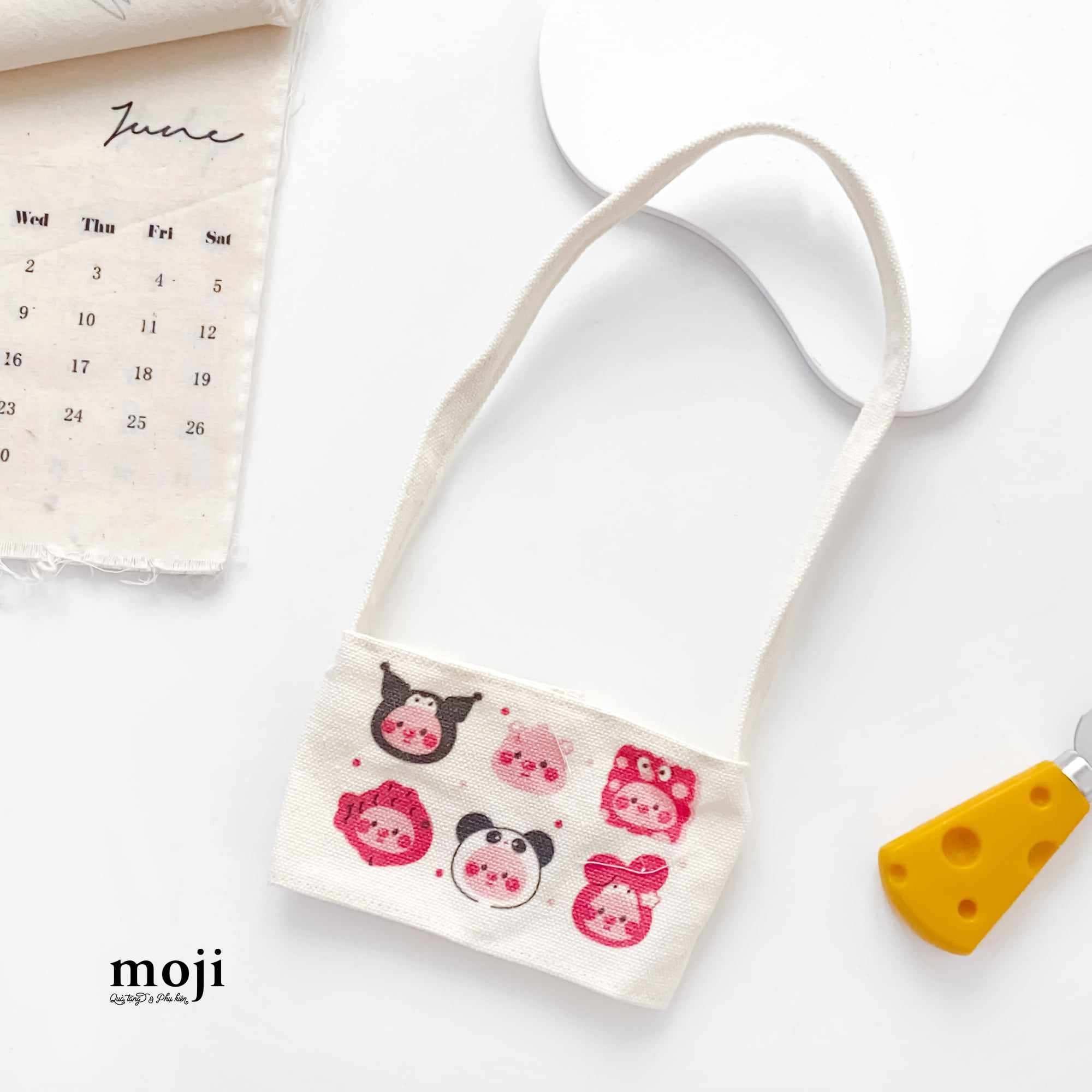 Quai xách ly cốc vải MZ Hải ly Loopy cosplay cute characters face