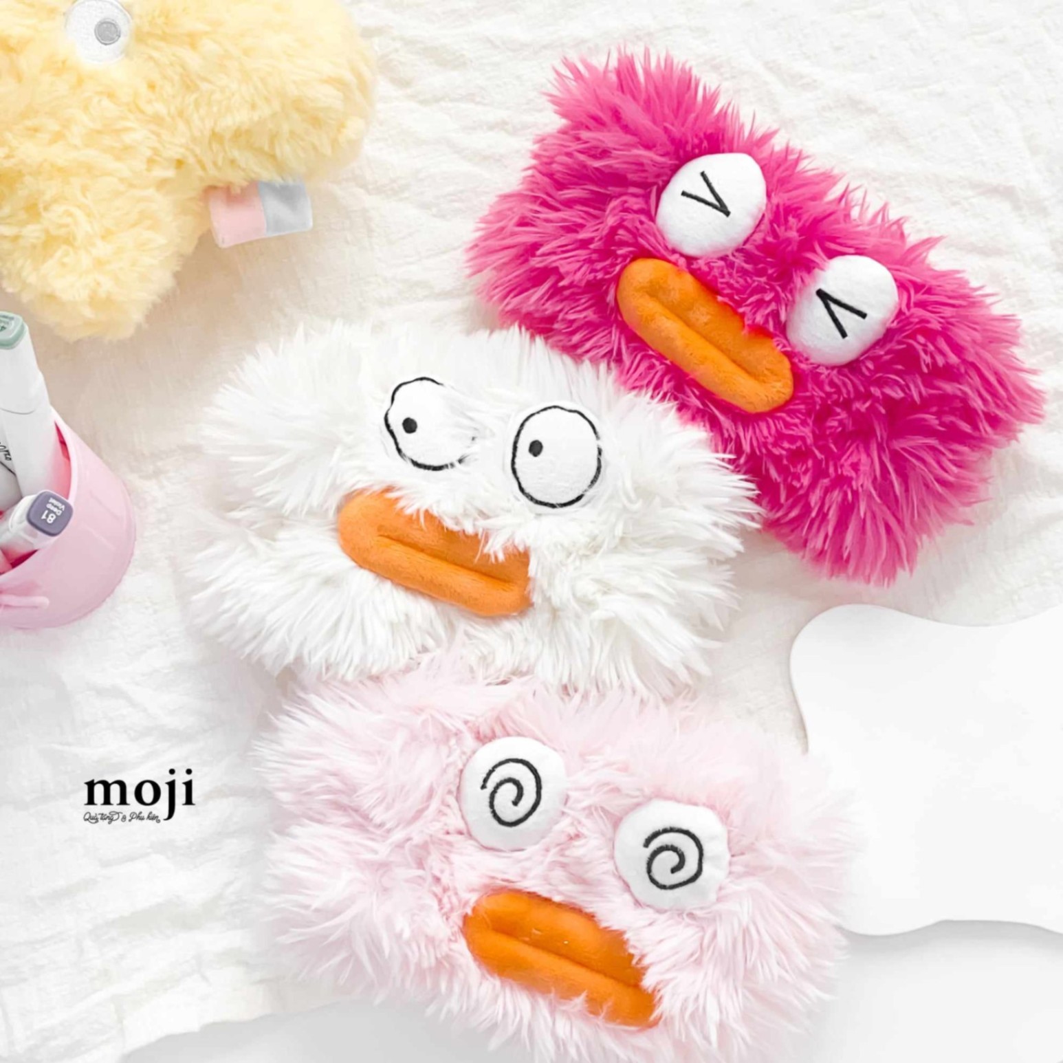 Băng đô make up Funny vibes emotion face môi dày lông xù