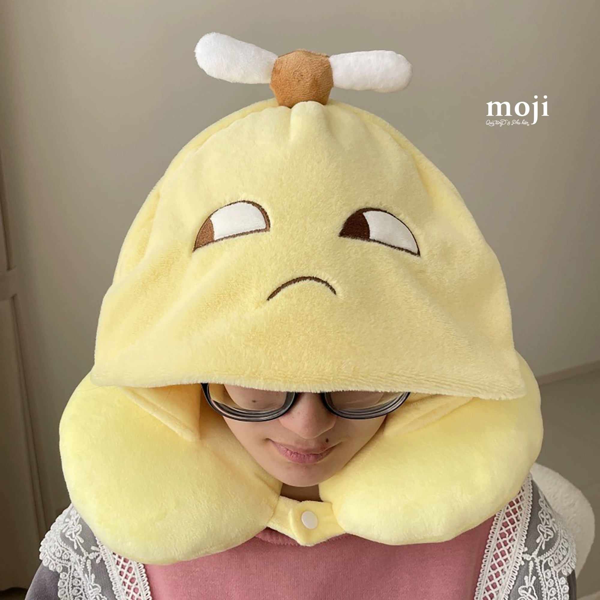 Gấu bông chữ U có mũ Fruit lemon emotion face