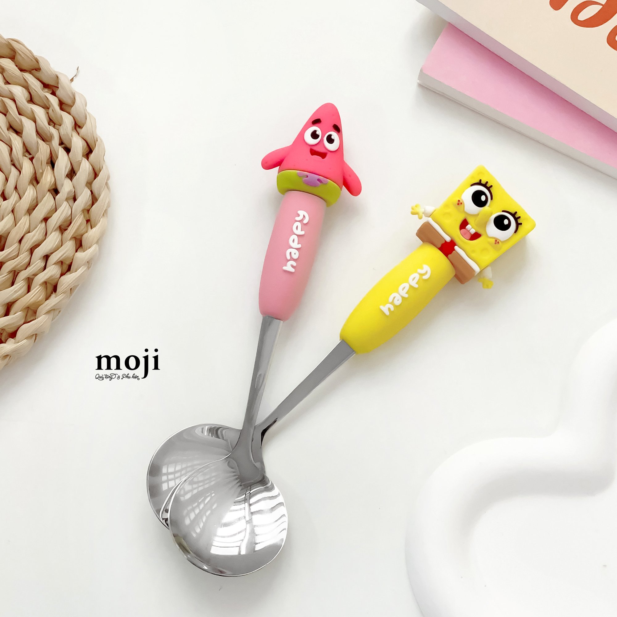 Thìa muỗng inox SpongeBob Patrick Star happy