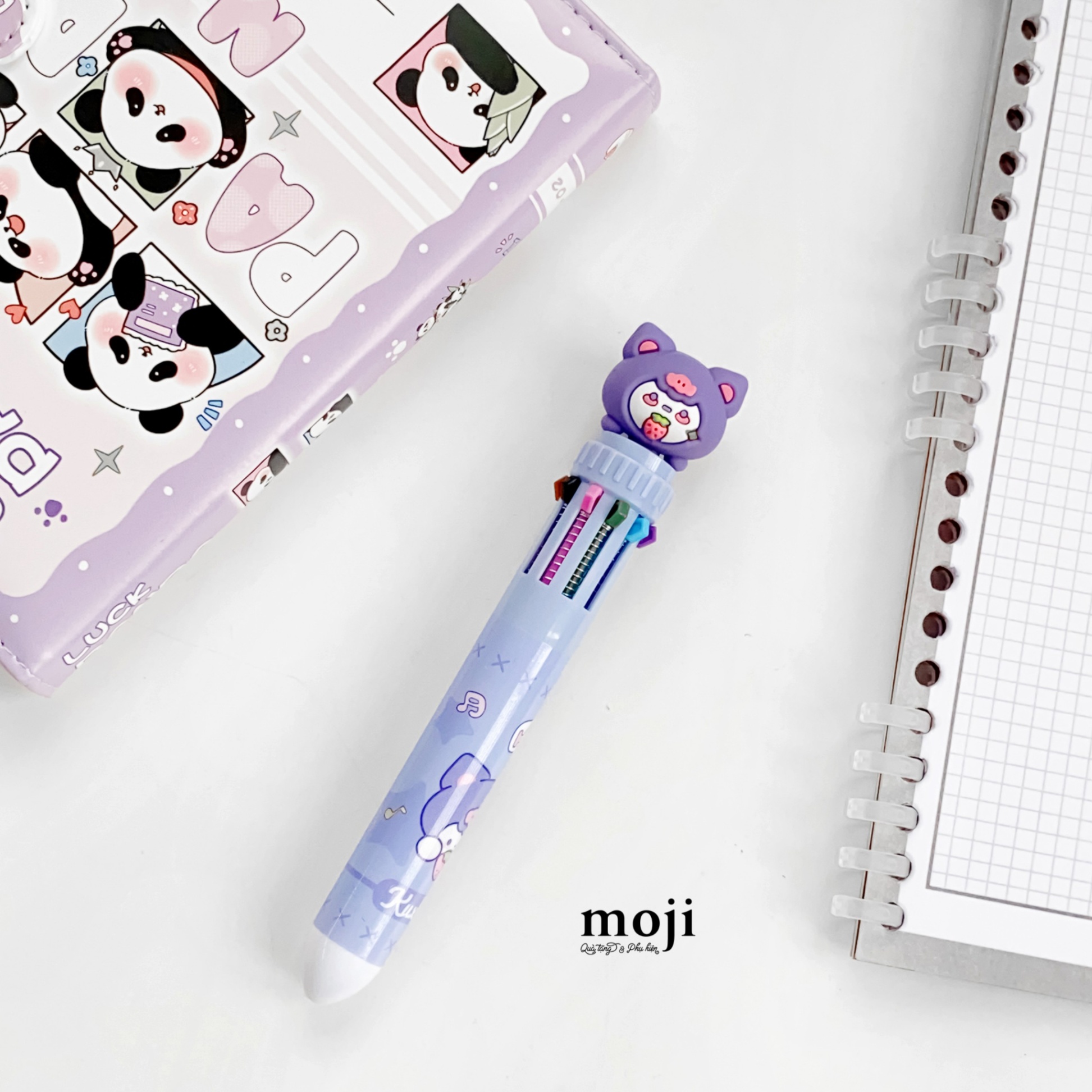 Bút viết bấm nhiều màu Cute animal love fruit strawberry