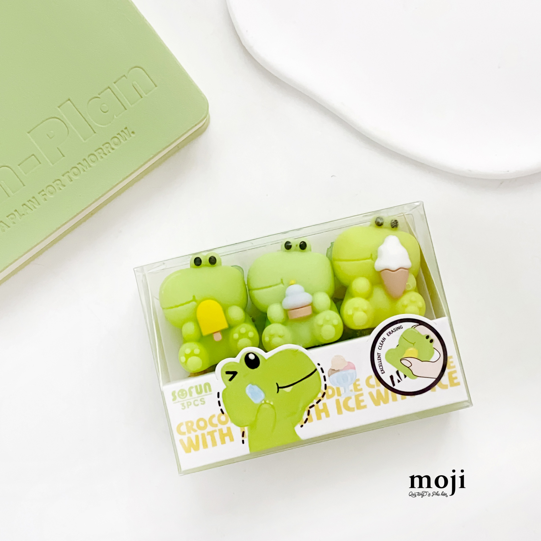 Cục tẩy gôm Cá sấu crocodile ice cream set3