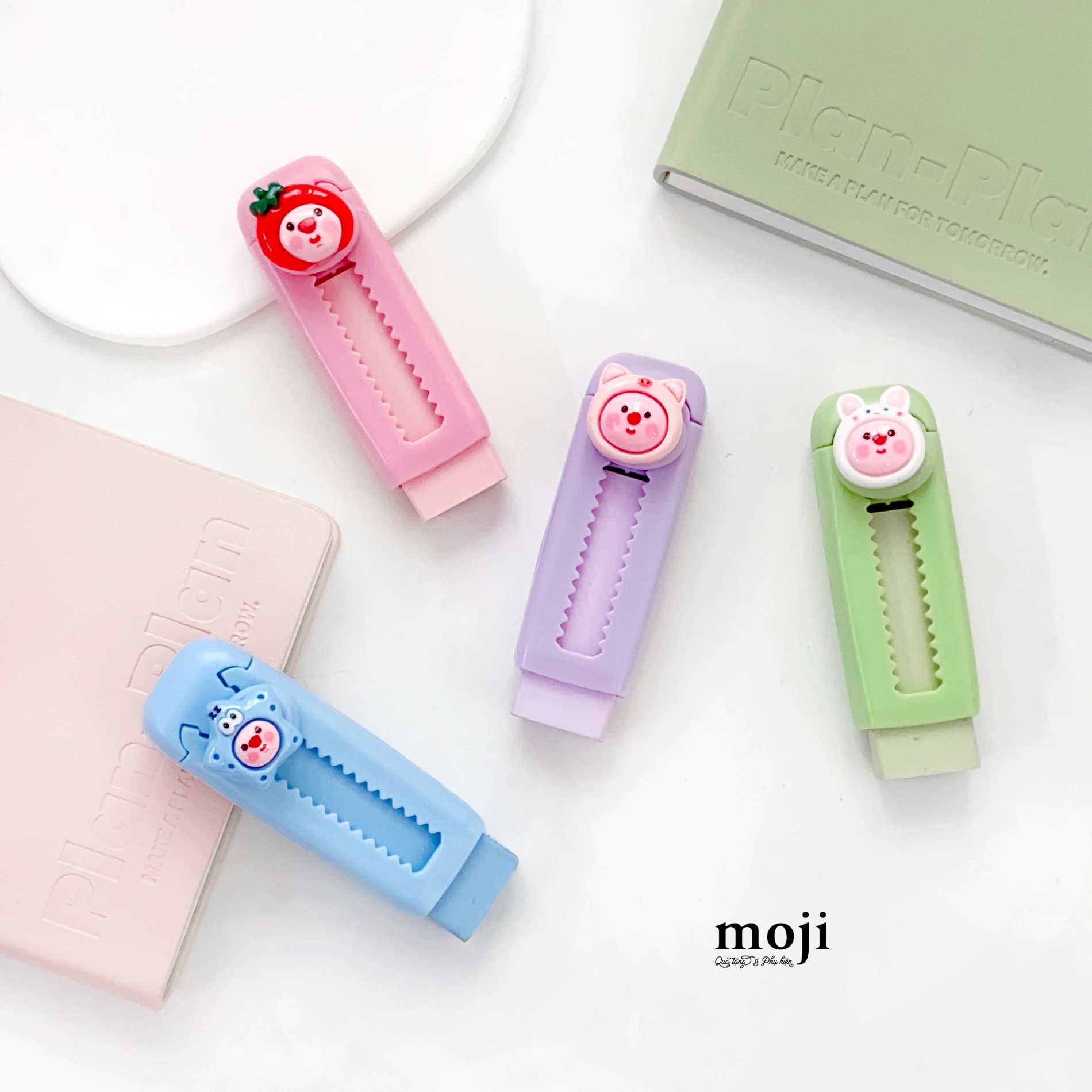 Cục tẩy gôm Hải ly Loopy face cosplay cute things kèm phụ kiện