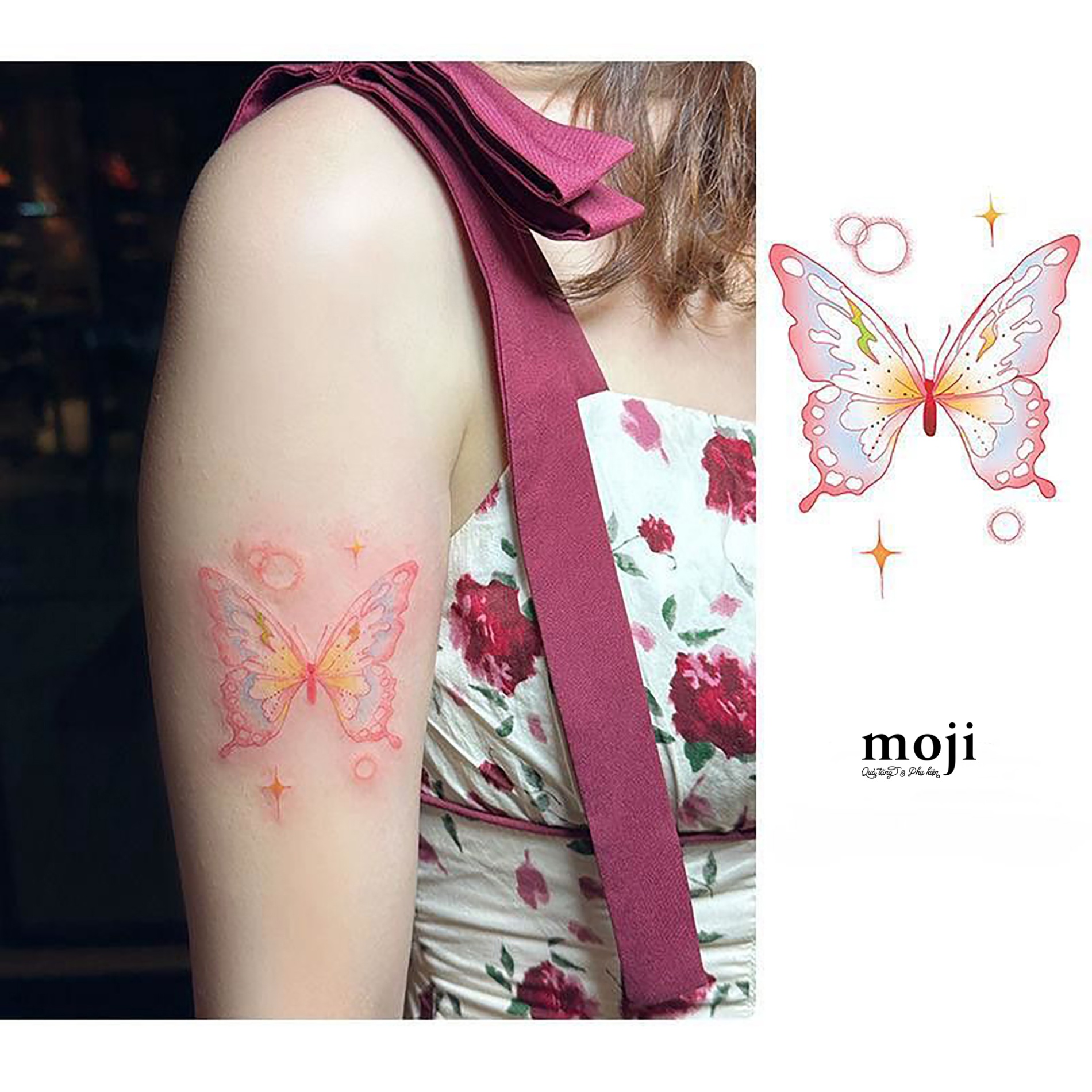 Tattoo Butterfly bubble star