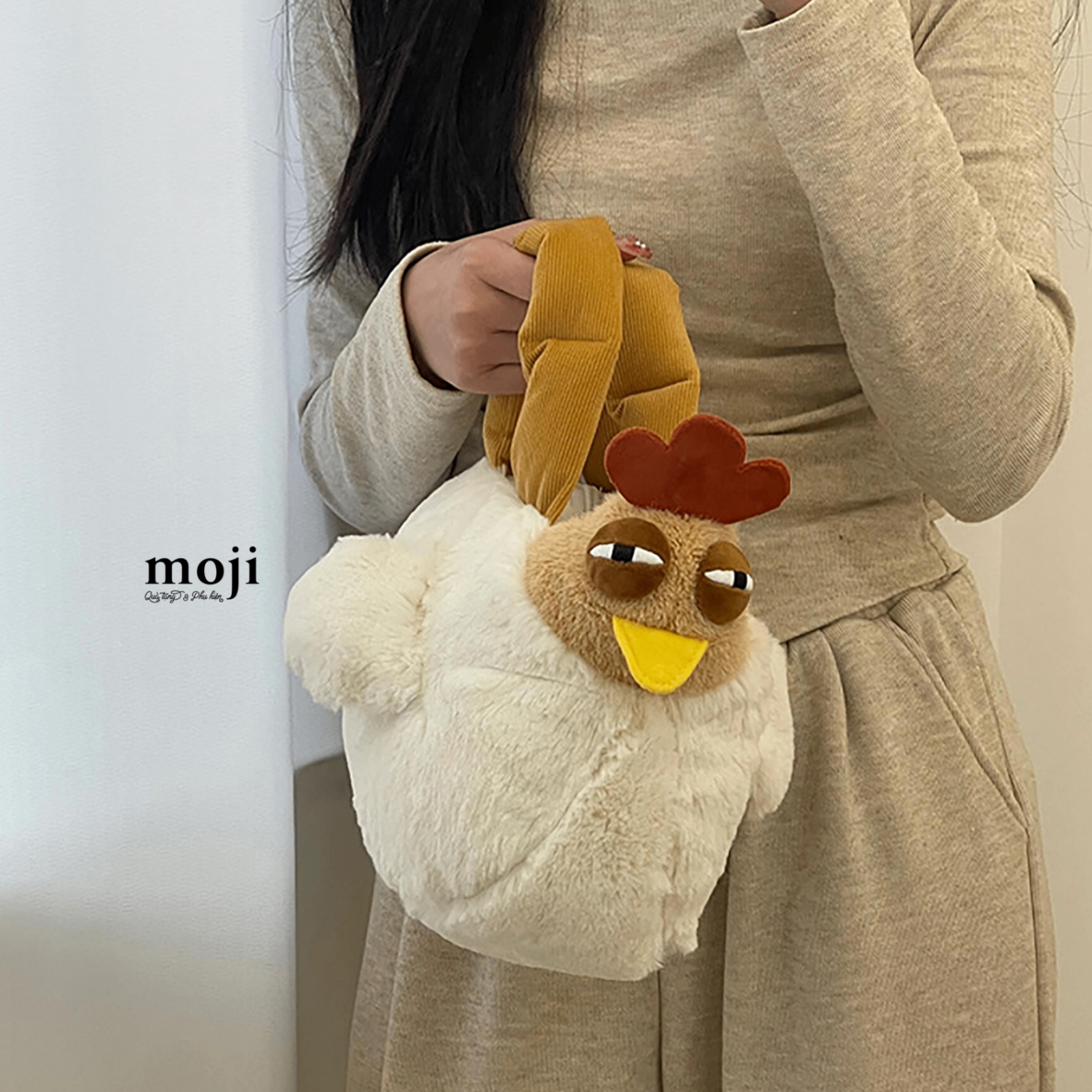 Túi đeo gấu bông Chicken big eyes 11x19x26