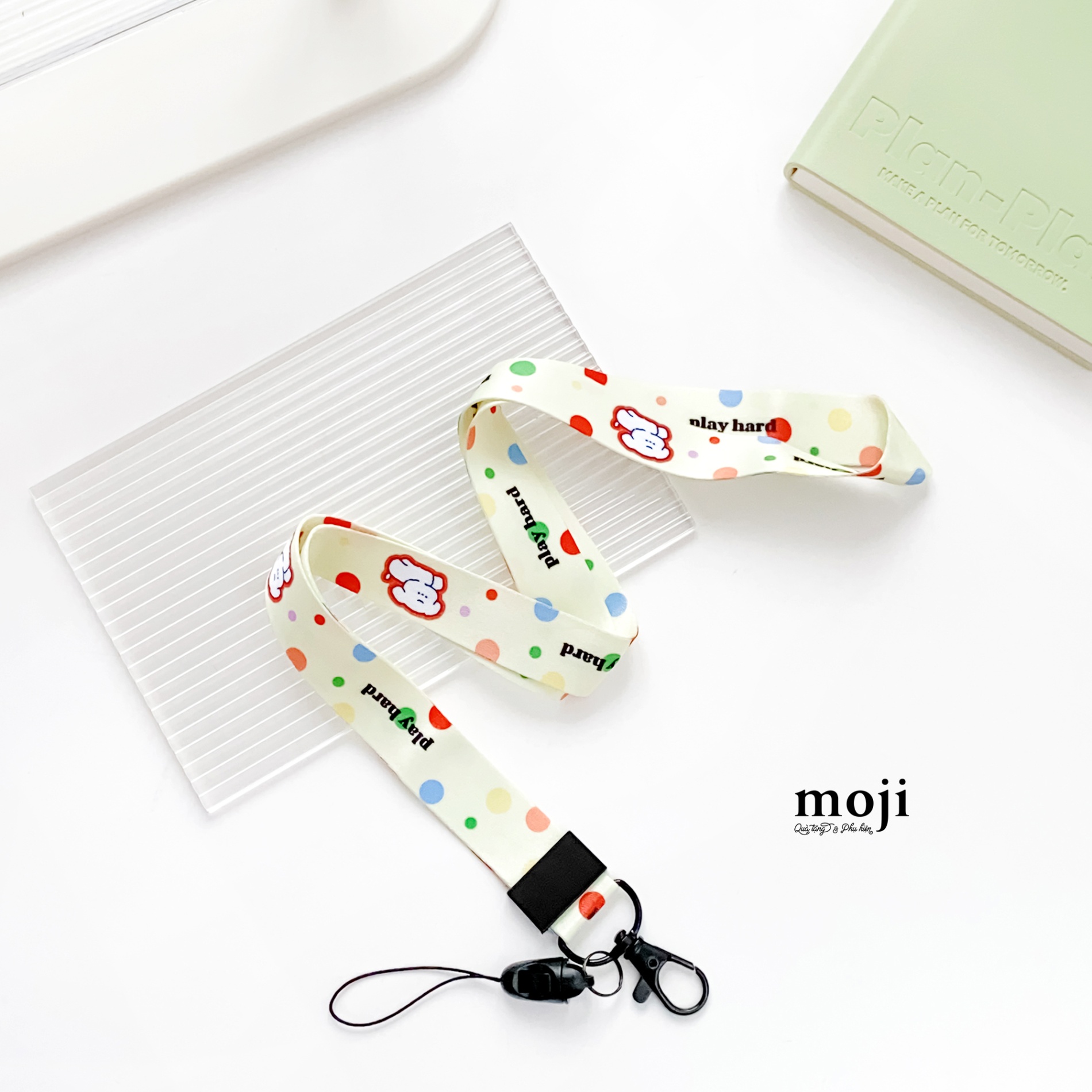 Strap đa năng Cute dog play hard chấm tròn màu sắc