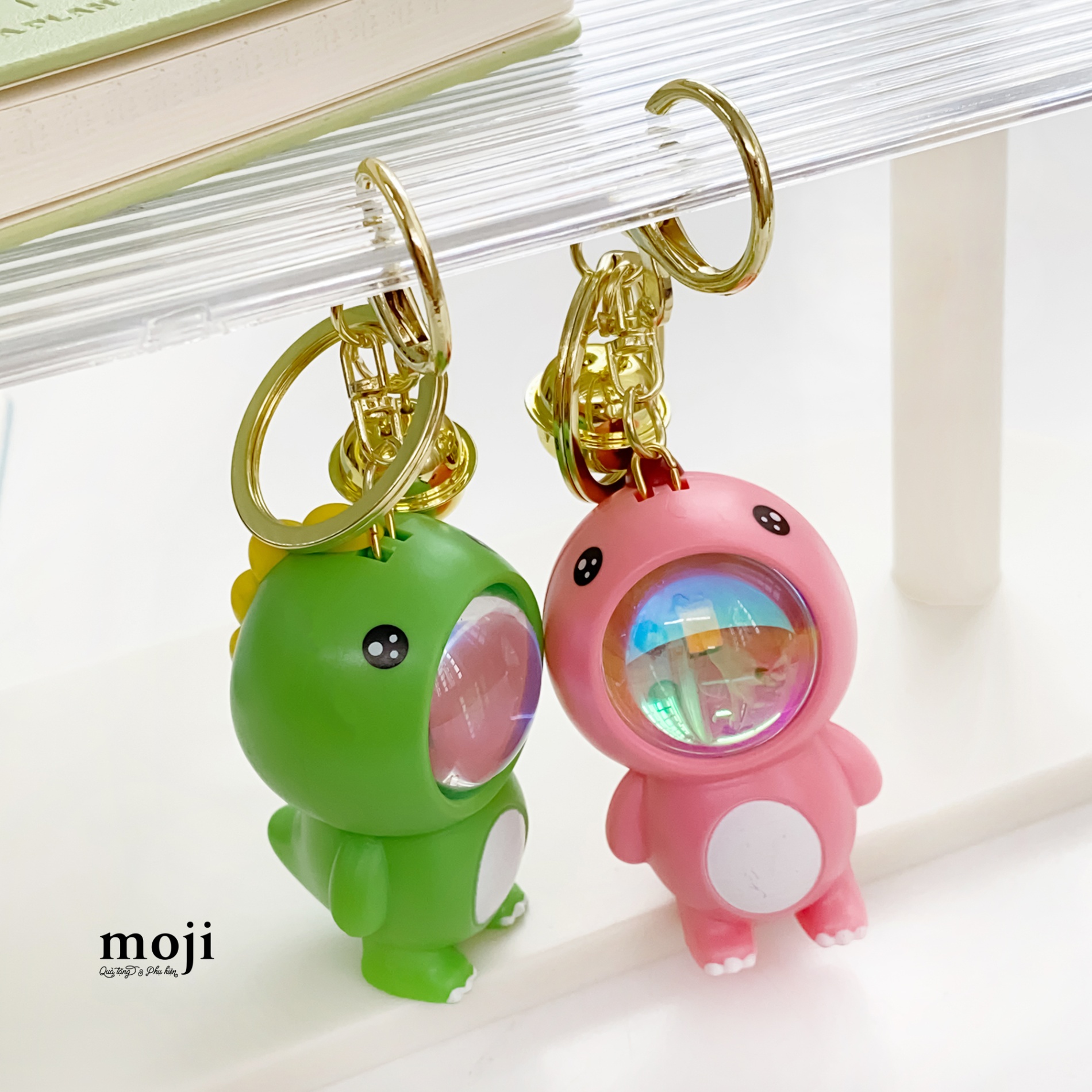 Móc khóa đèn led máy chiếu Khủng long dinosaur leng keng