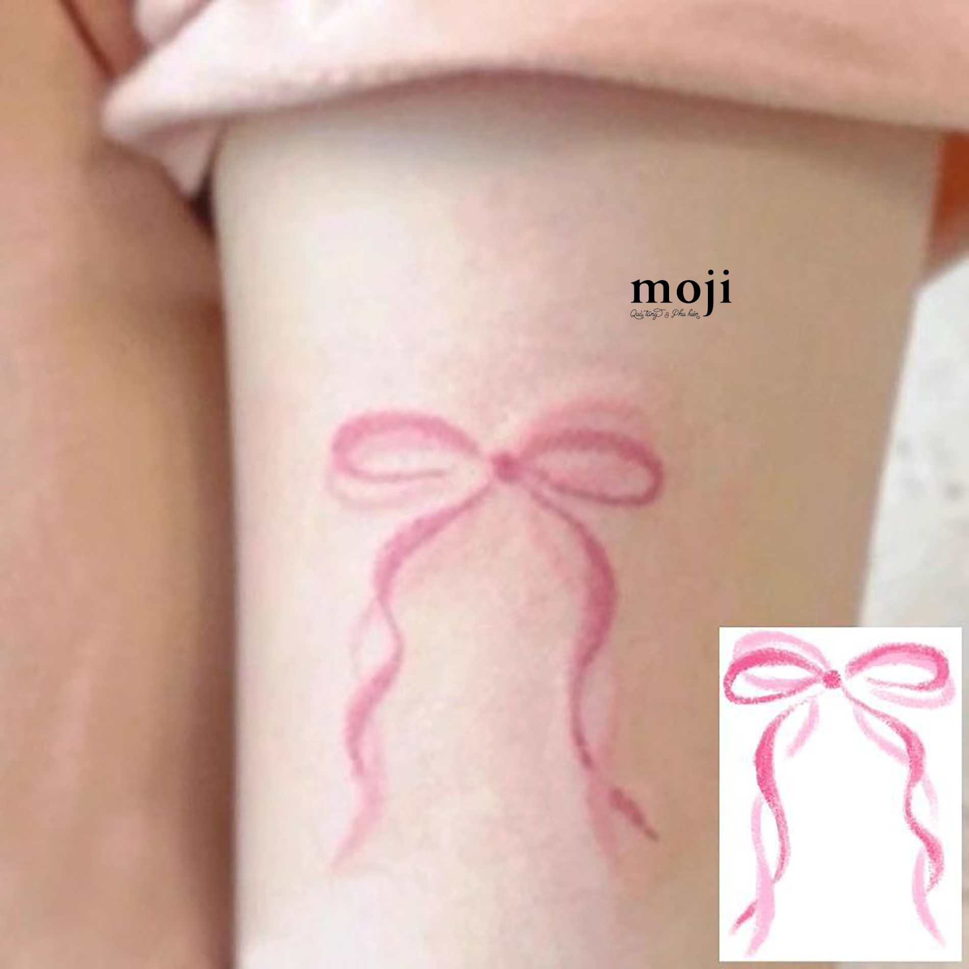 Tattoo Ribbon bow nơ phối màu