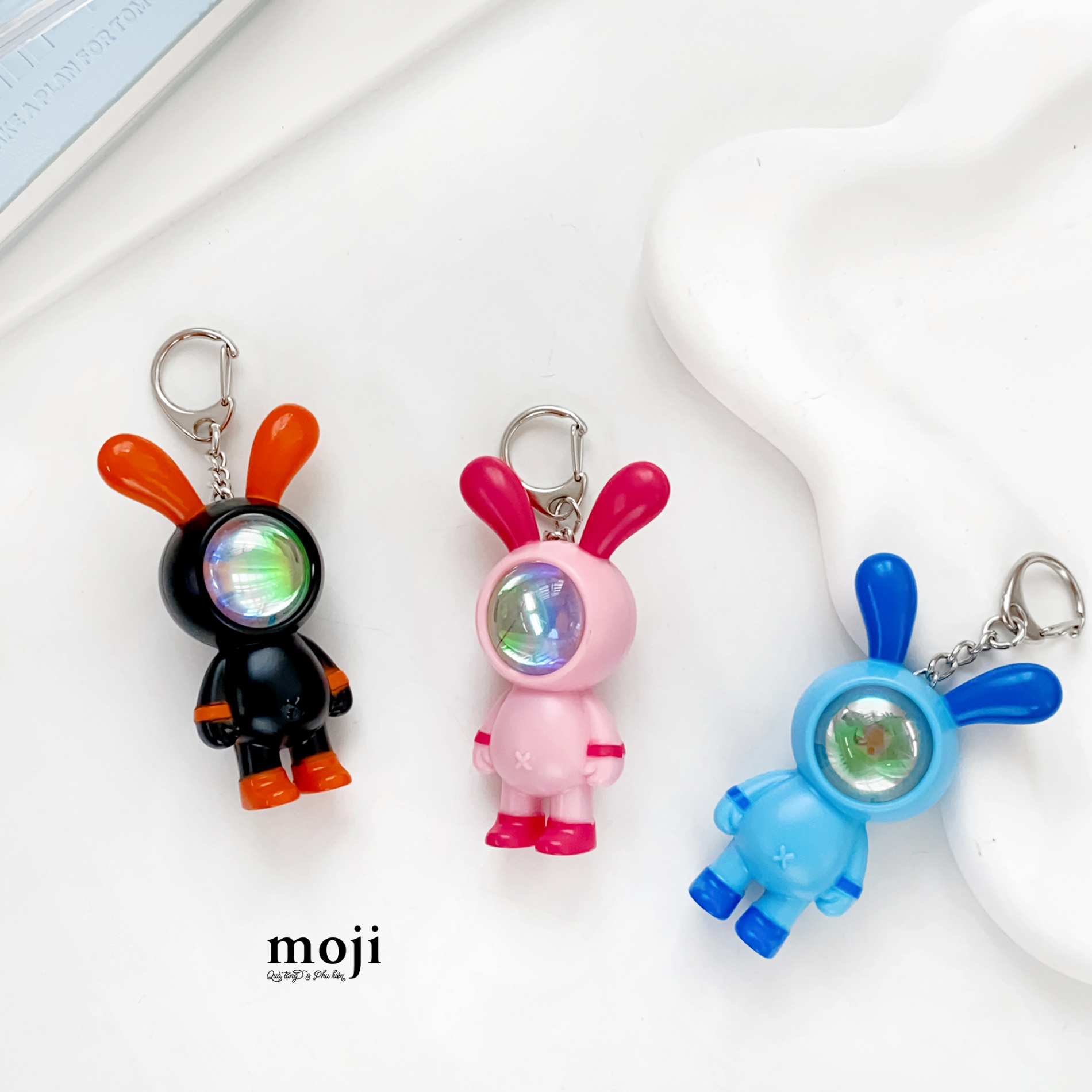 Móc khóa đèn led máy chiếu Rabbit X đứng phối màu
