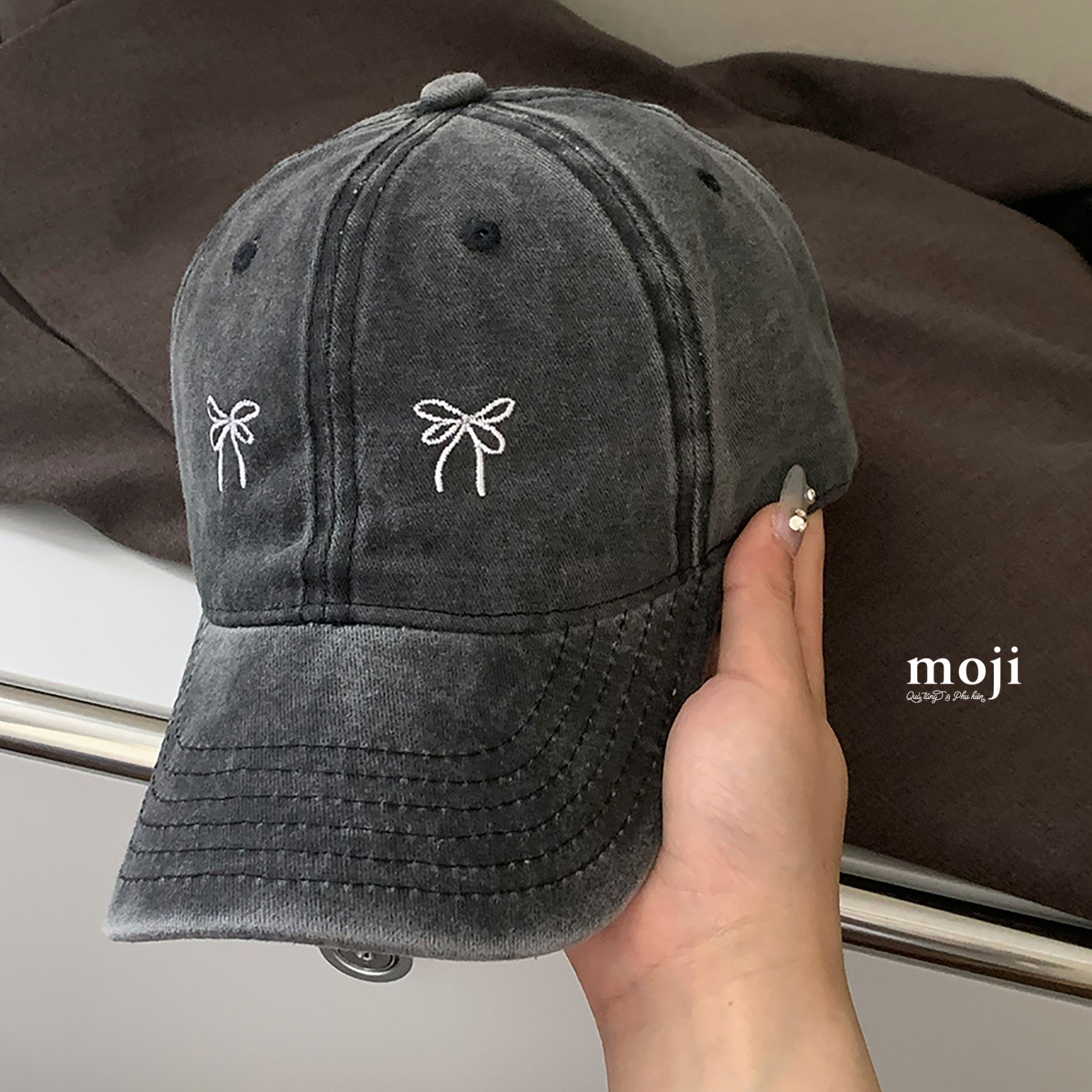 Mũ nón lưỡi trai Little butterfly bow nơ denim style