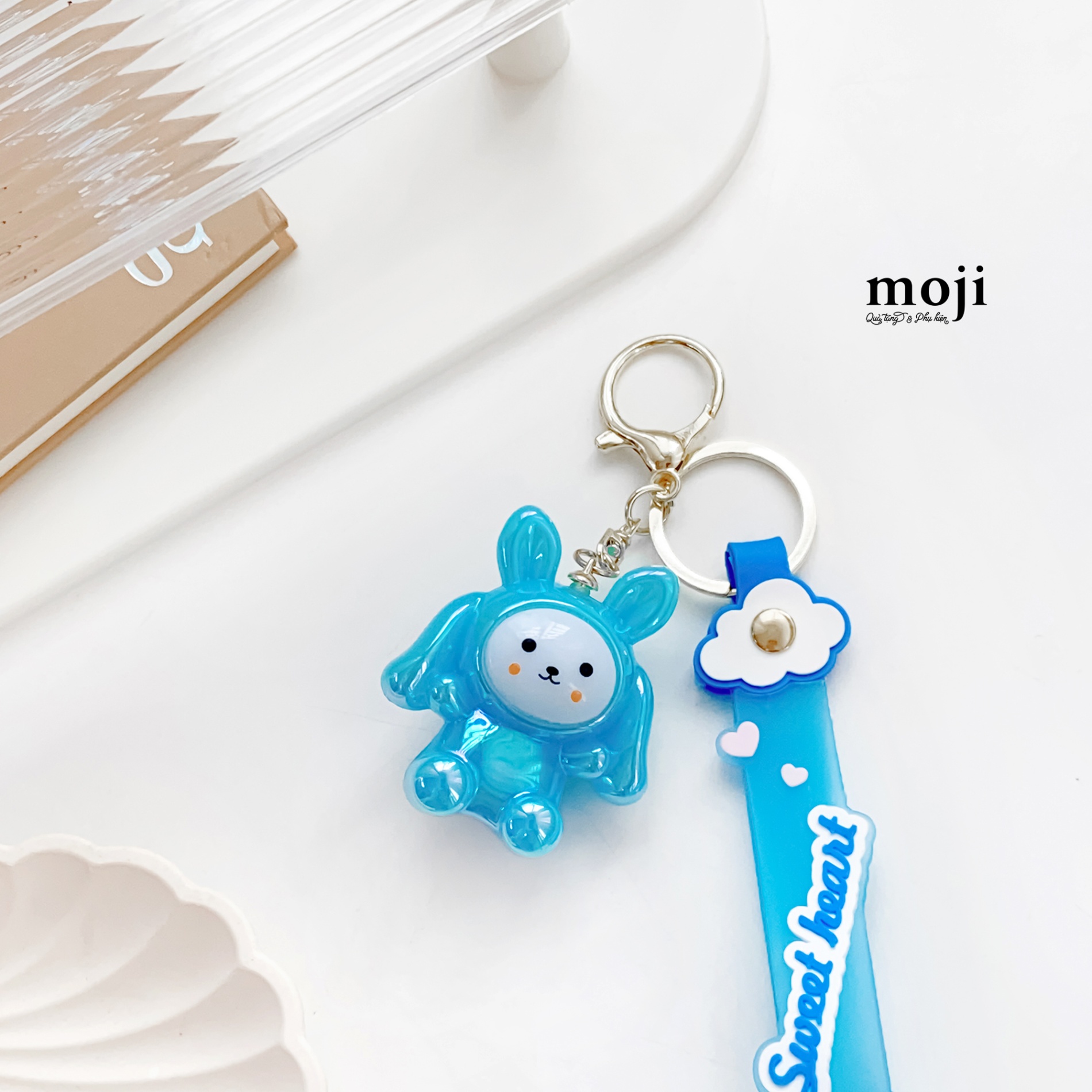 Móc khóa đèn led Rabbit sweet heart