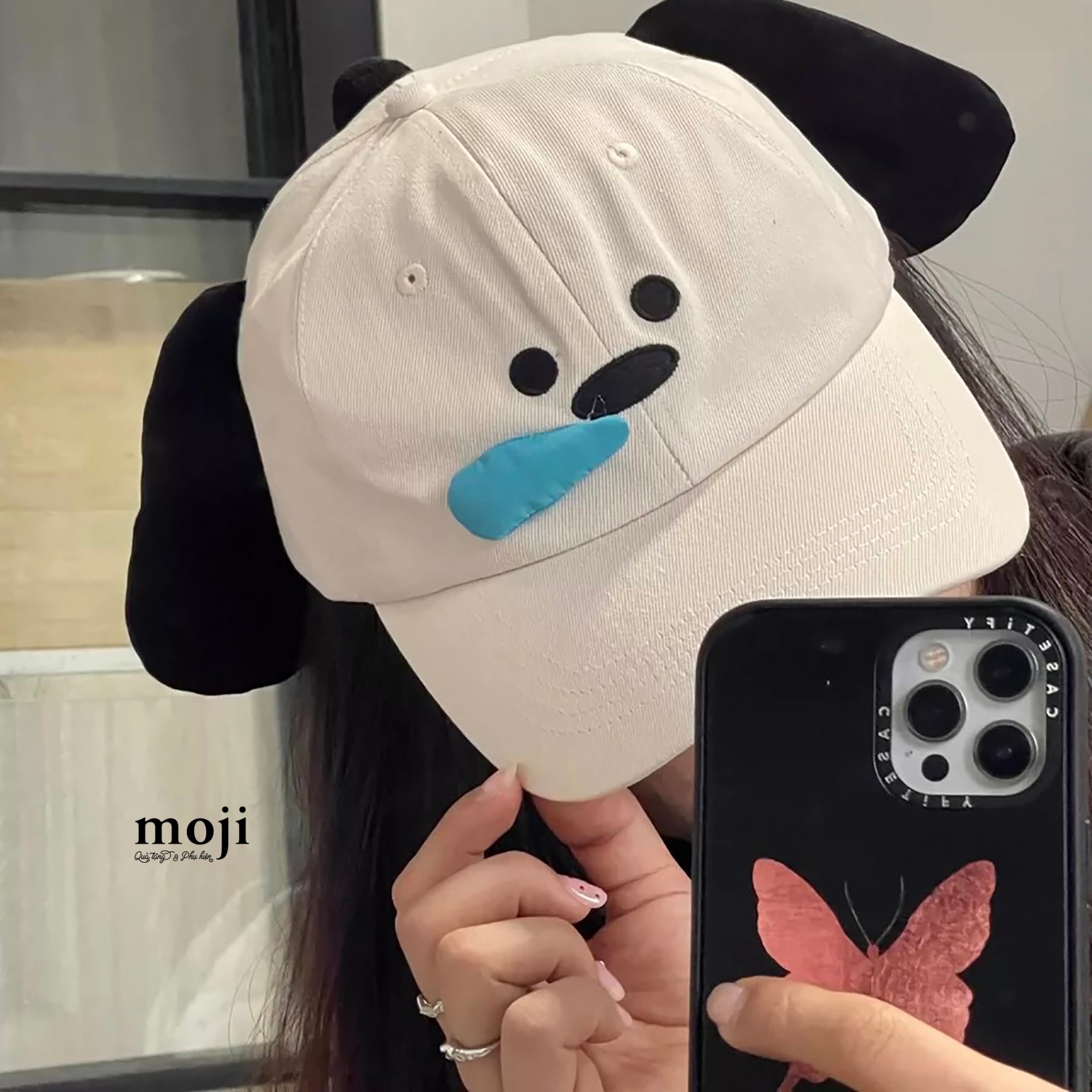 Mũ nón lưỡi trai Cute dog có tai chảy nước mũi