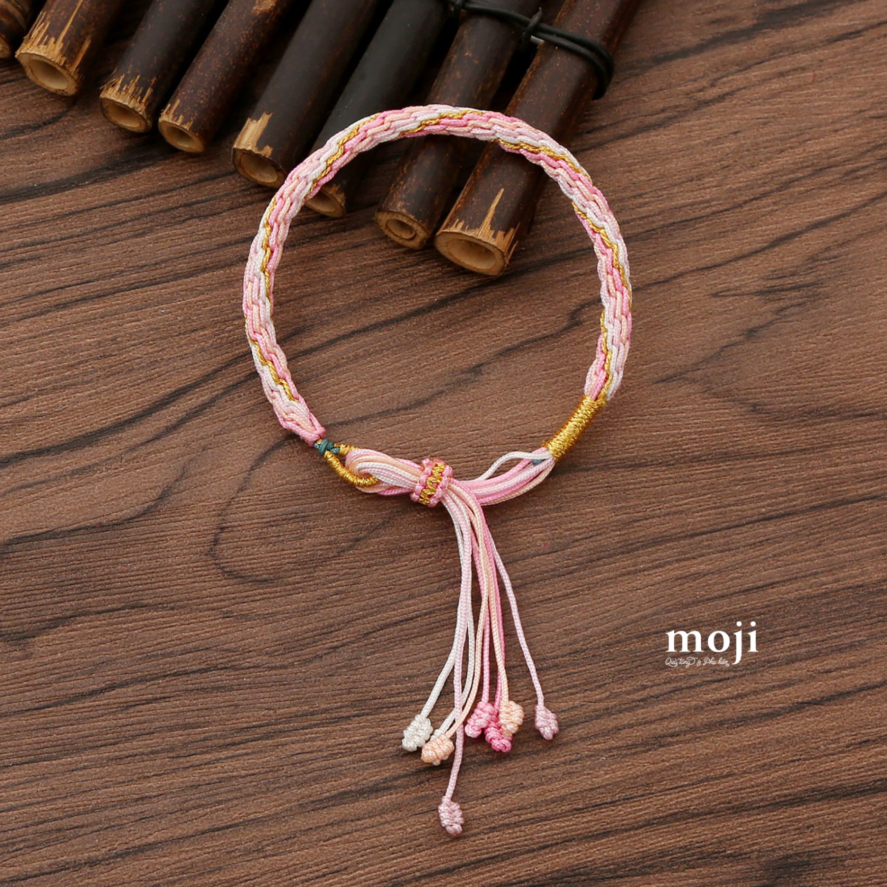 Vòng tay tết chỉ màu Zigzag phối màu