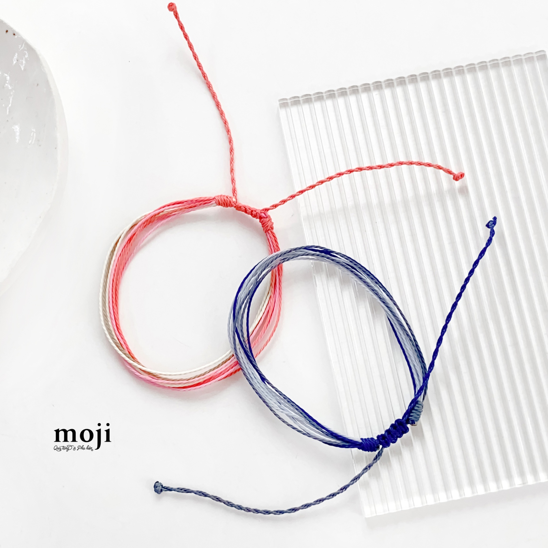 Vòng tay tết chỉ màu Basic đường thẳng phối màu