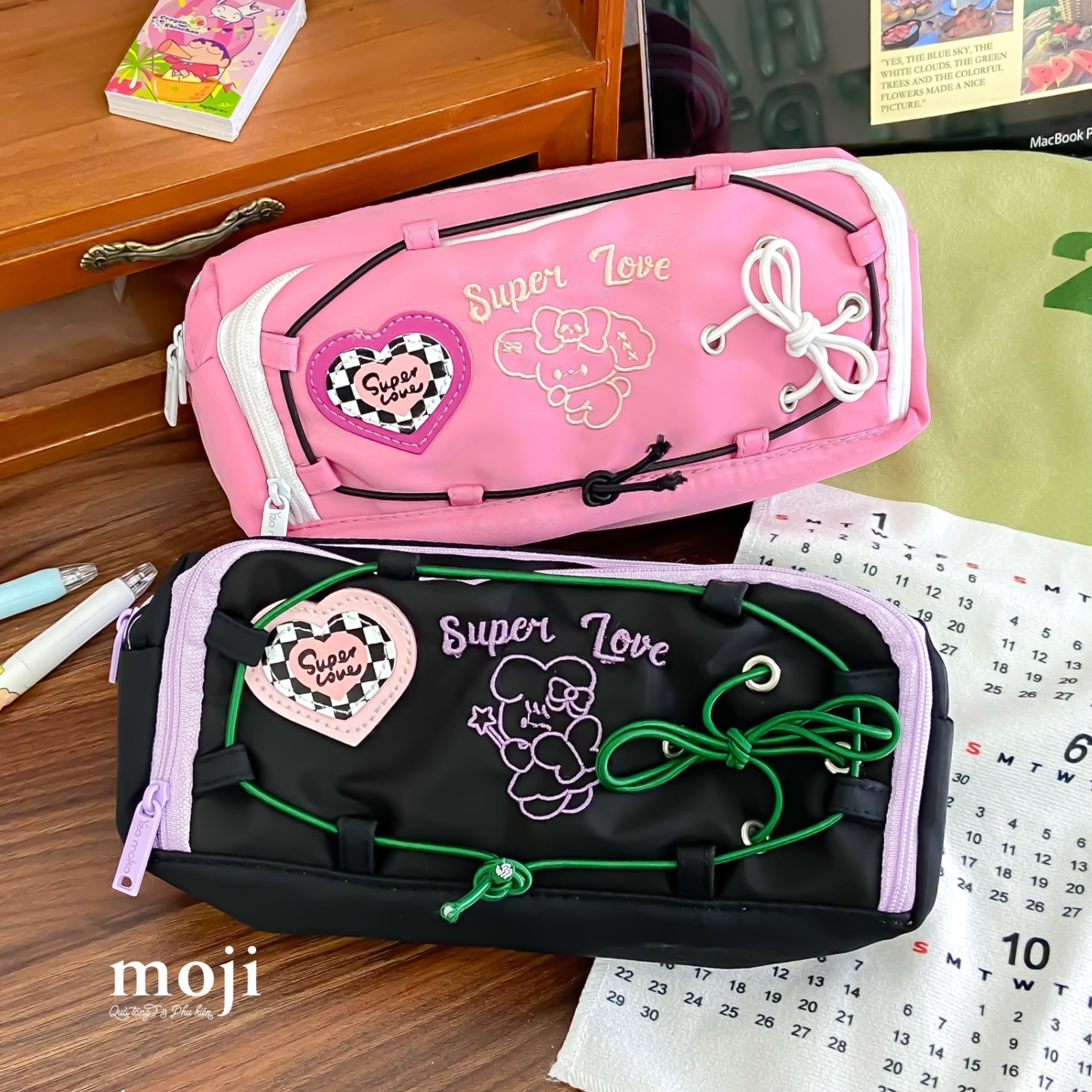 Hộp bút lớn Dog rabbit super love 5x10x19