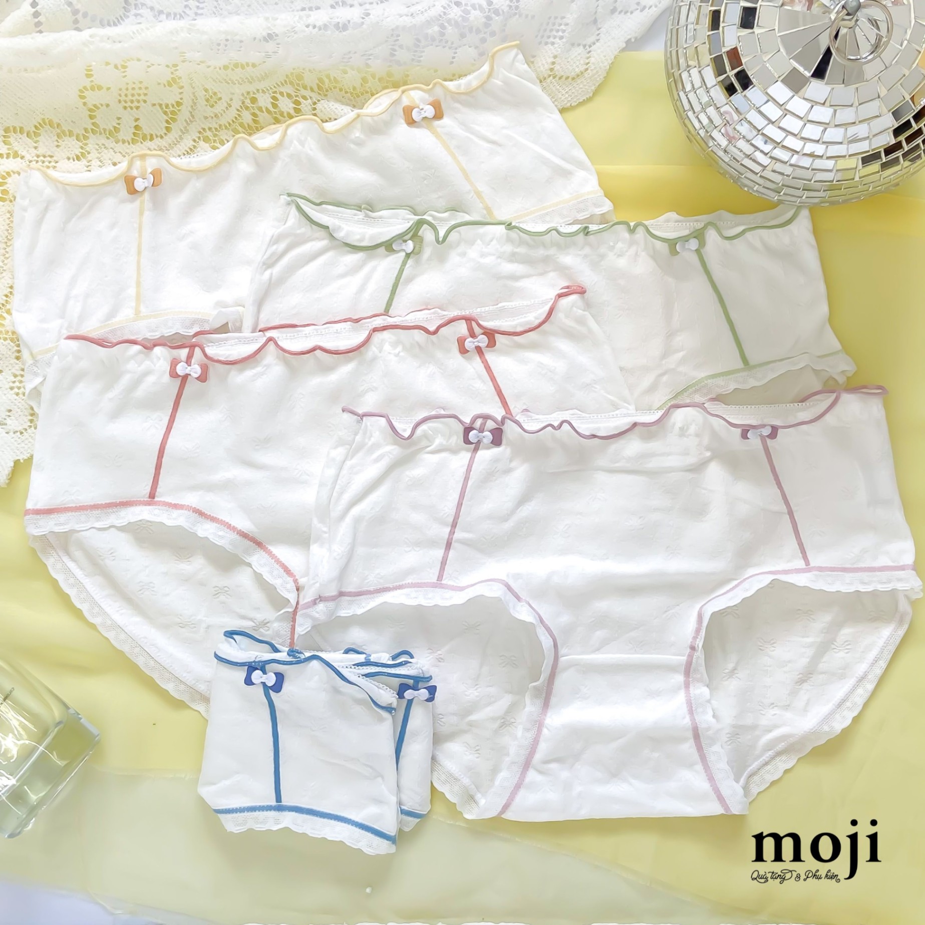 Quần chip MJ Bow nơ nhỏ phối màu có viền