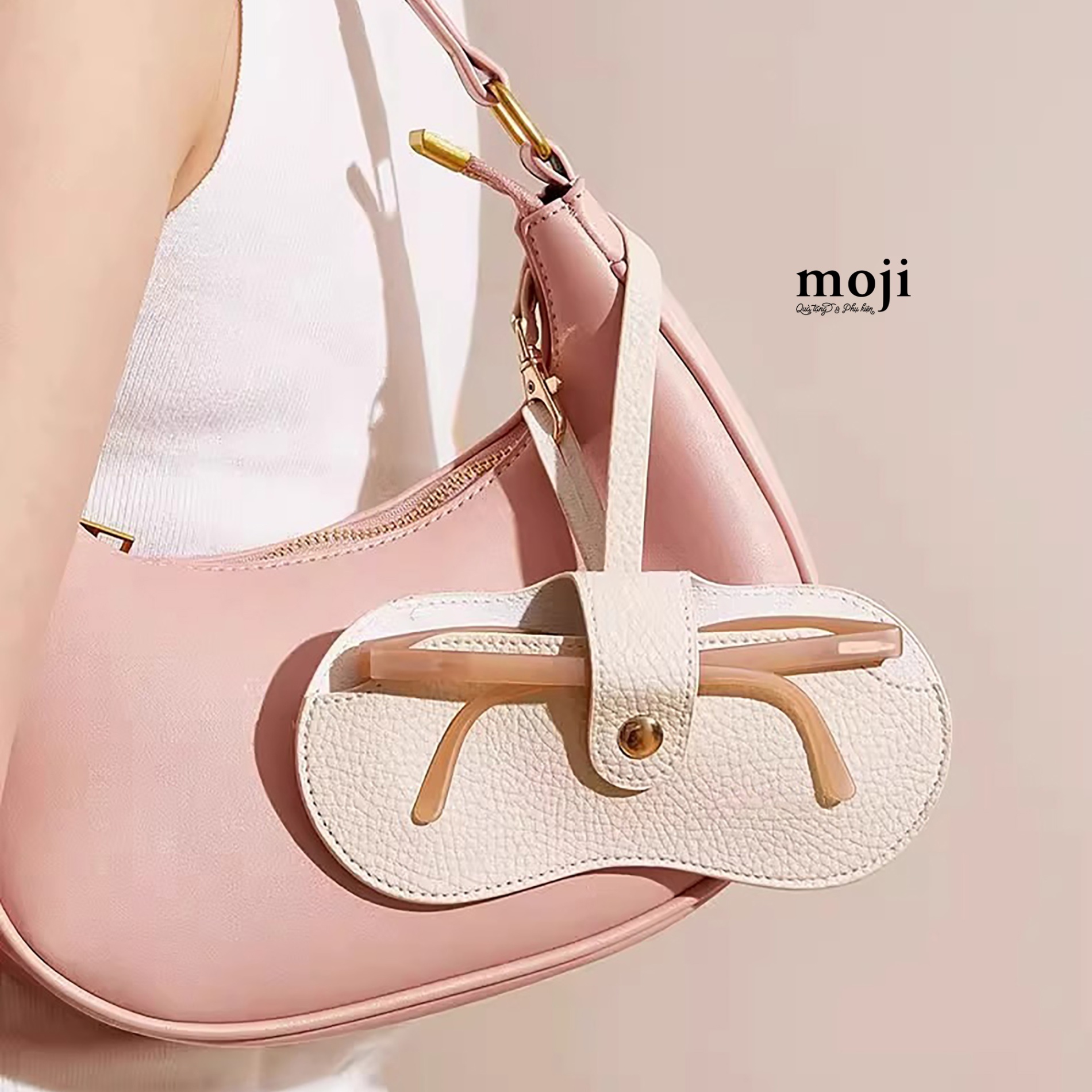 Túi đựng kính Basic color phối màu có móc treo 8x17