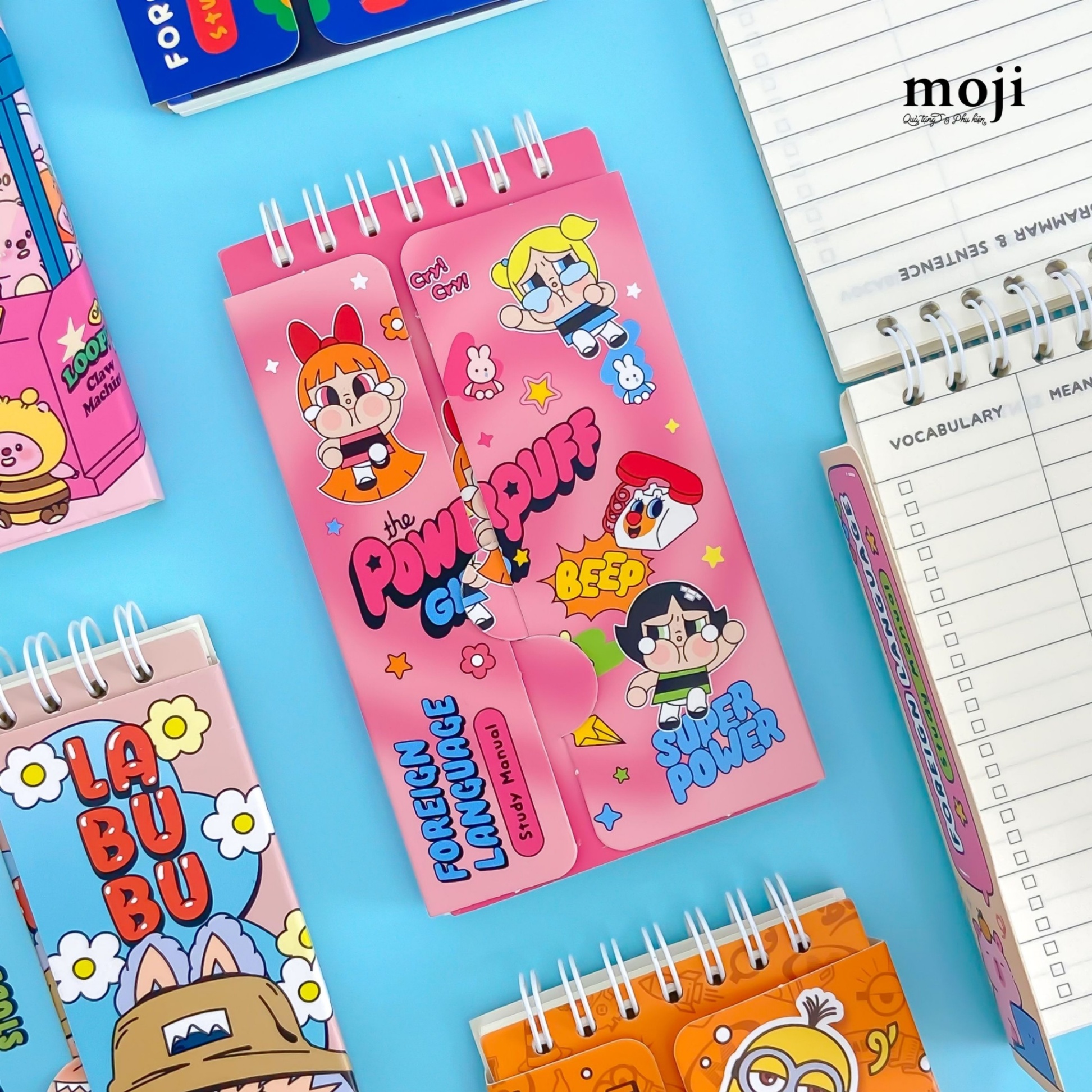 Sổ vở từ vựng MZ unoff Powerpuff Girls Crybaby super power 7x13