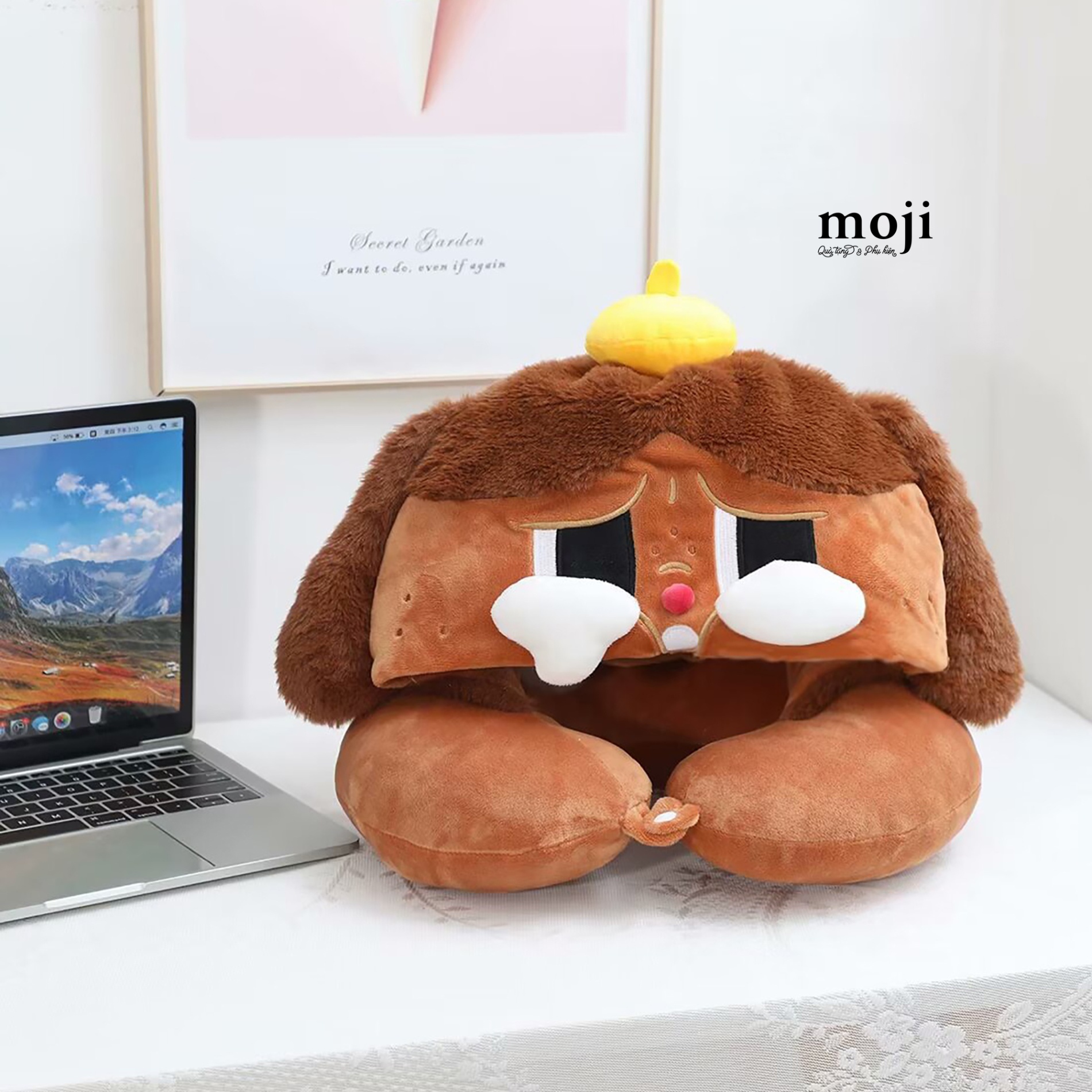 Gấu bông chữ U có mũ unoff Crybaby face