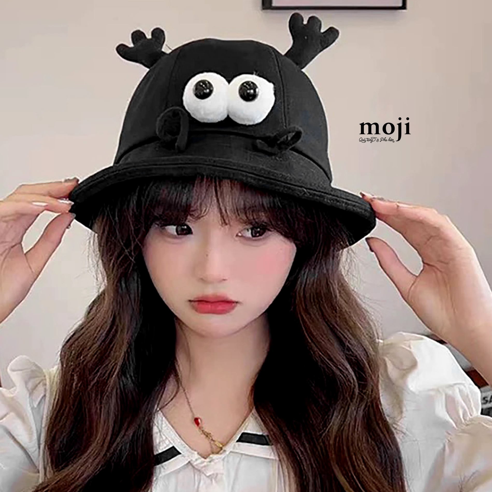 Mũ nón bucket Funny vibes animal big eyes giơ tay