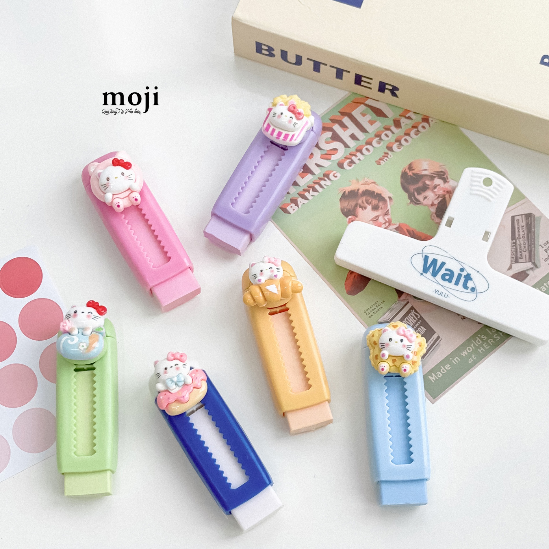 Cục tẩy gôm Sanrio family Hello Kitty sweet kèm phụ kiện