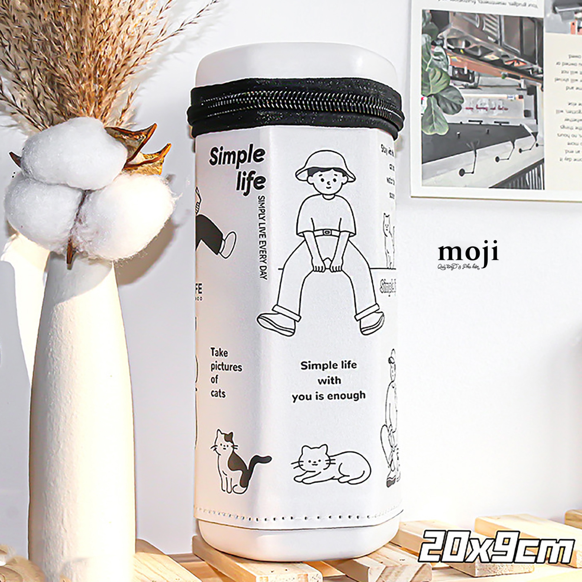 Hộp bút lớn Simple life lục giác 7x19
