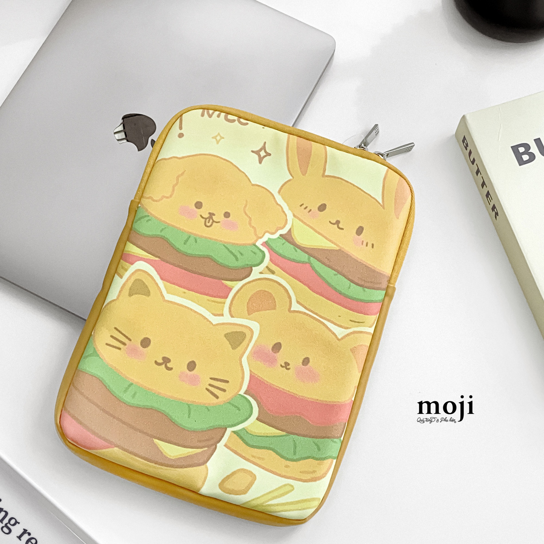 Đựng ipad 11inch Cute animal fast food hamburger nice chống sốc cao cấp 20x29