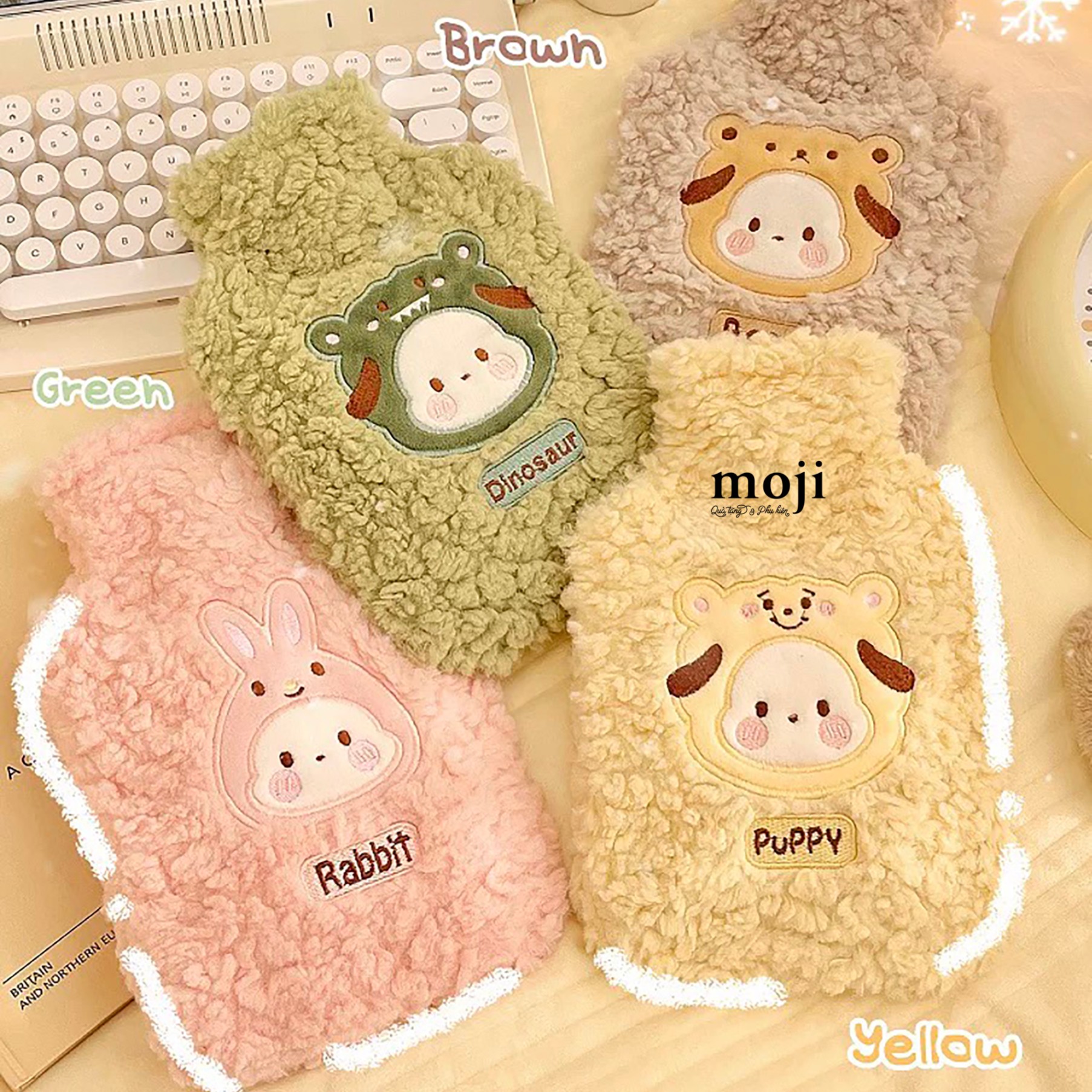 Túi chườm giữ nhiệt bọc vải Sanrio family cosplay cute animal face 18x26