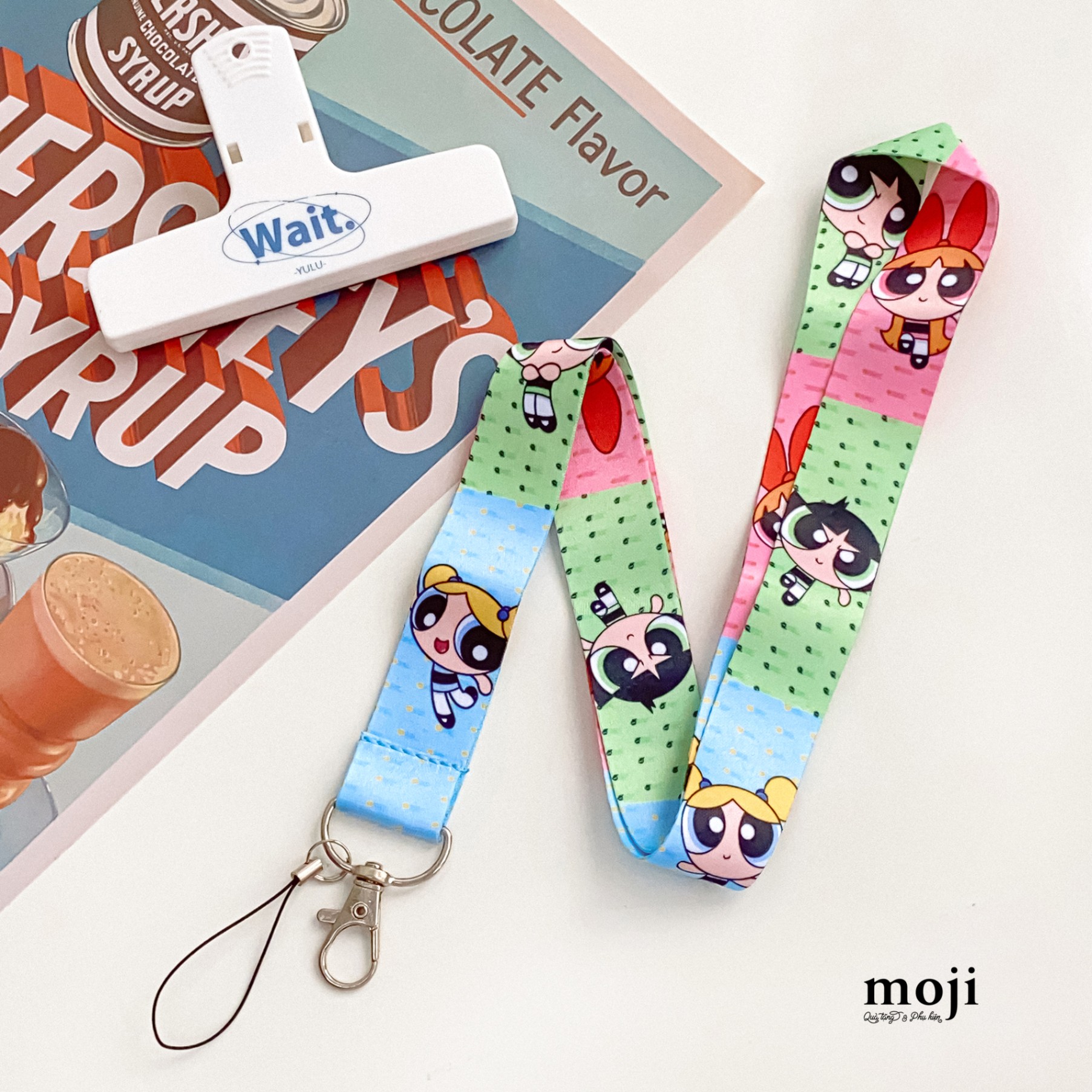 Strap đa năng Powerpuff Girls nền họa tiết