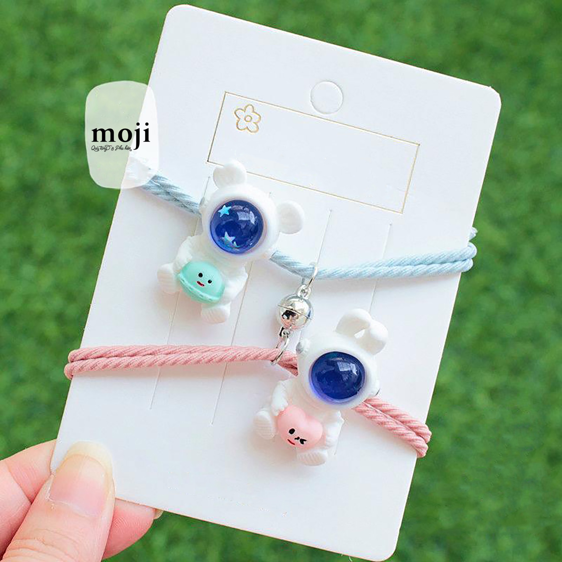 Vòng tay set2 đa năng Couple phi hành gia astronaut baby bear rabbit heart planet nam châm