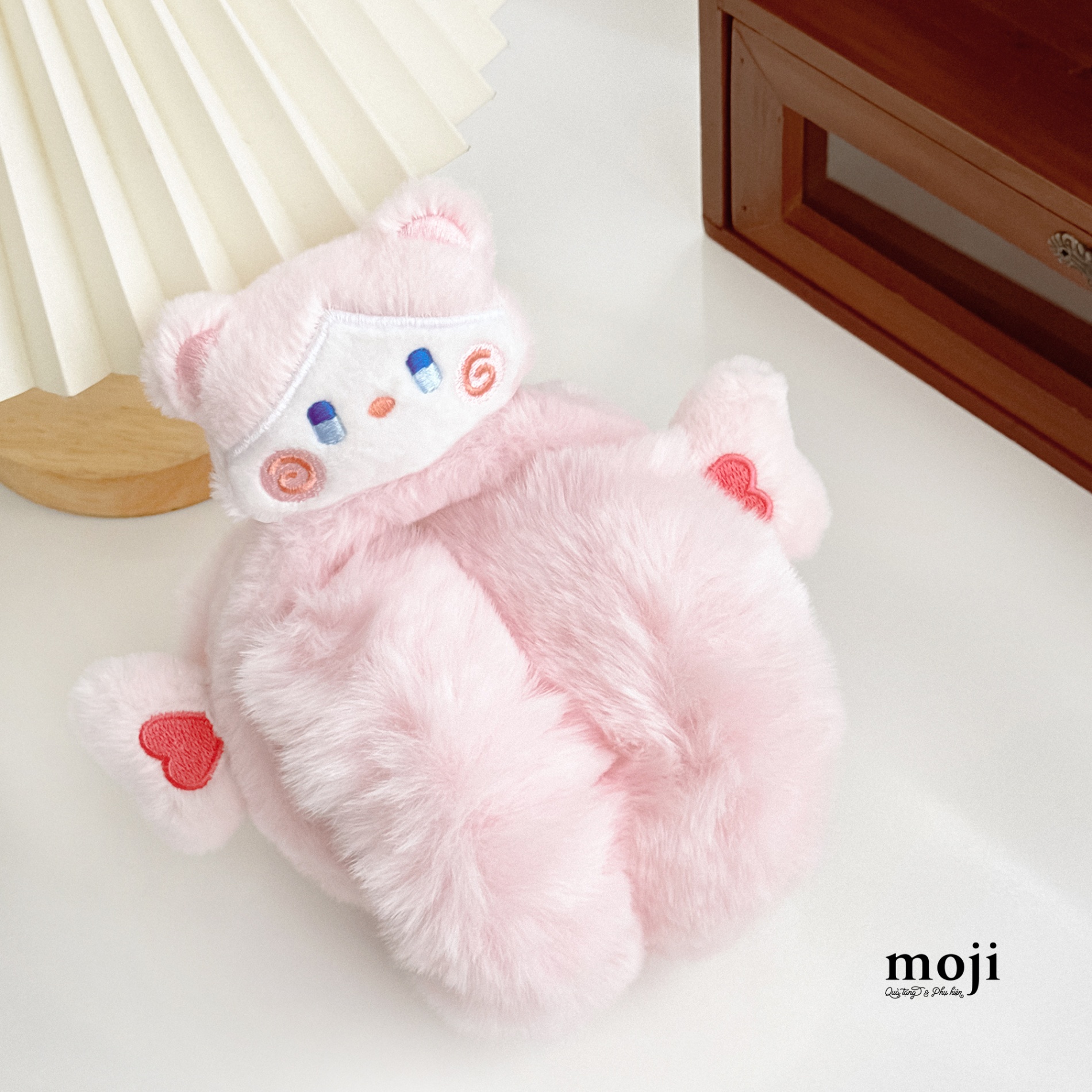 Bịt tai len Cute animal face má xoắn ốc love heart