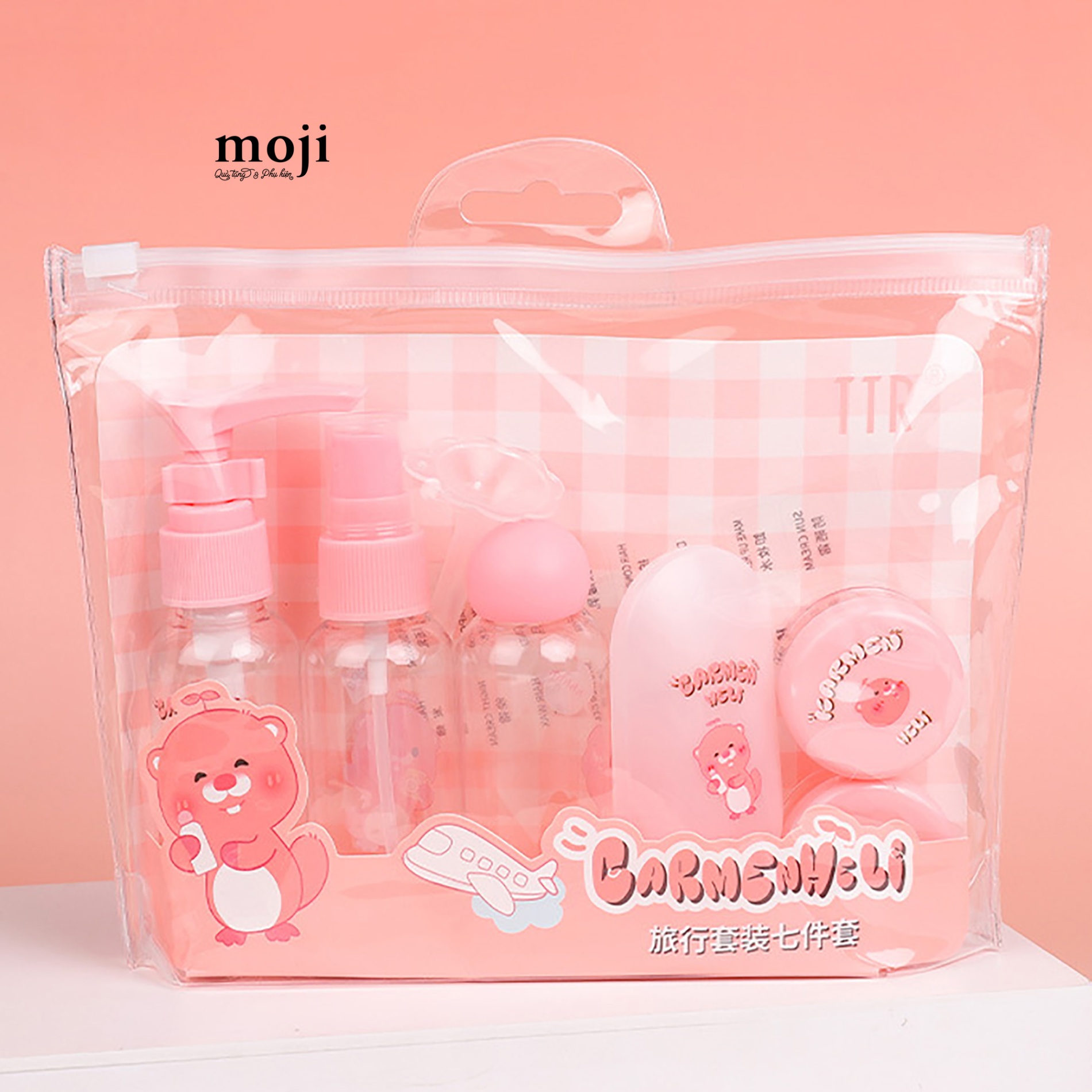 Bộ chiết mỹ phẩm Hải ly Loopy máy bay