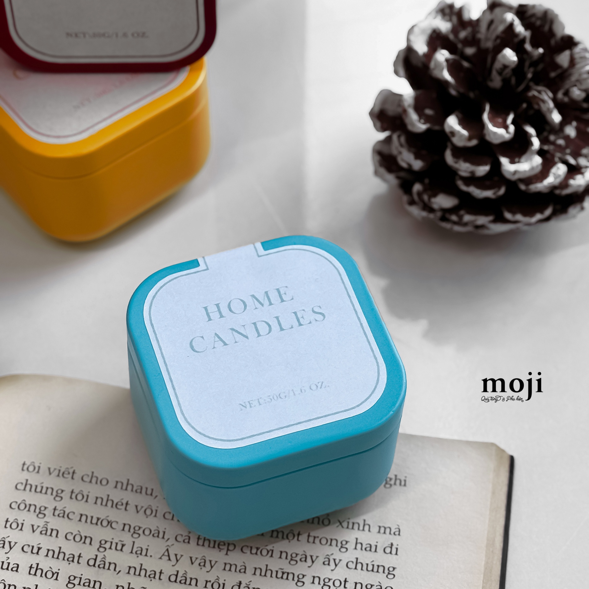 Nến thơm hũ Home Candles with green tea trà xanh 4x5x5