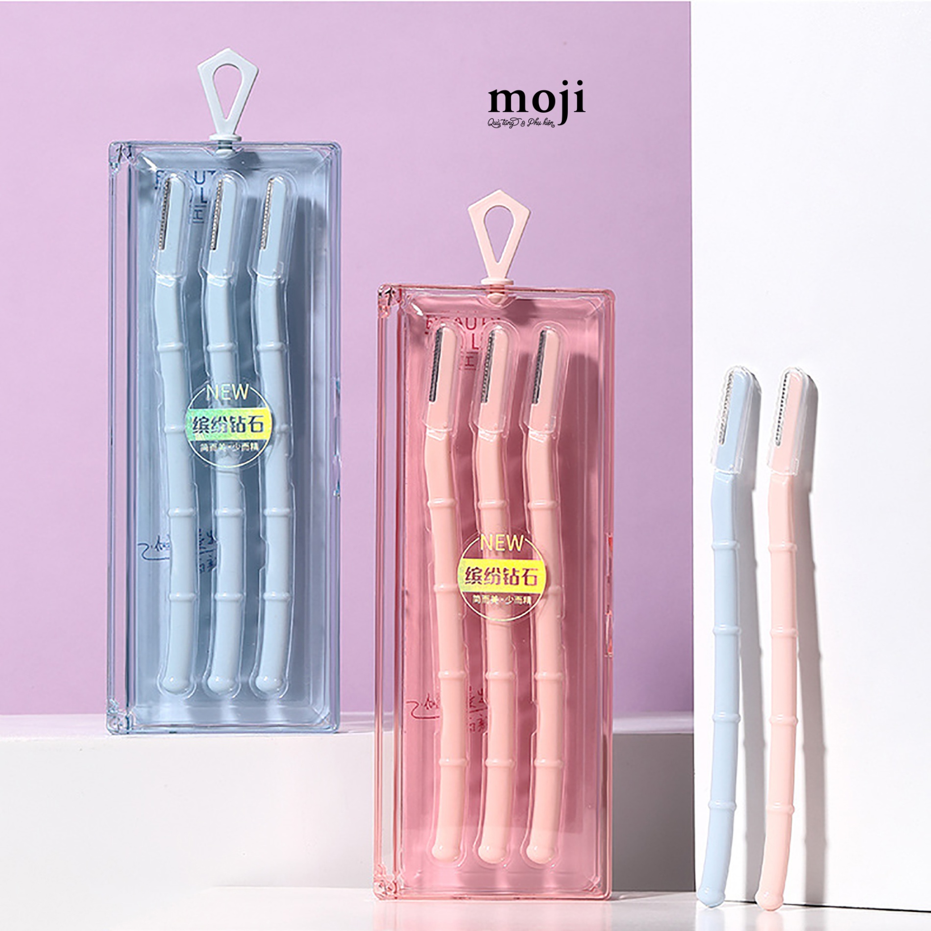Cạo chân mày trang điểm Đốt tre 1 màu set3