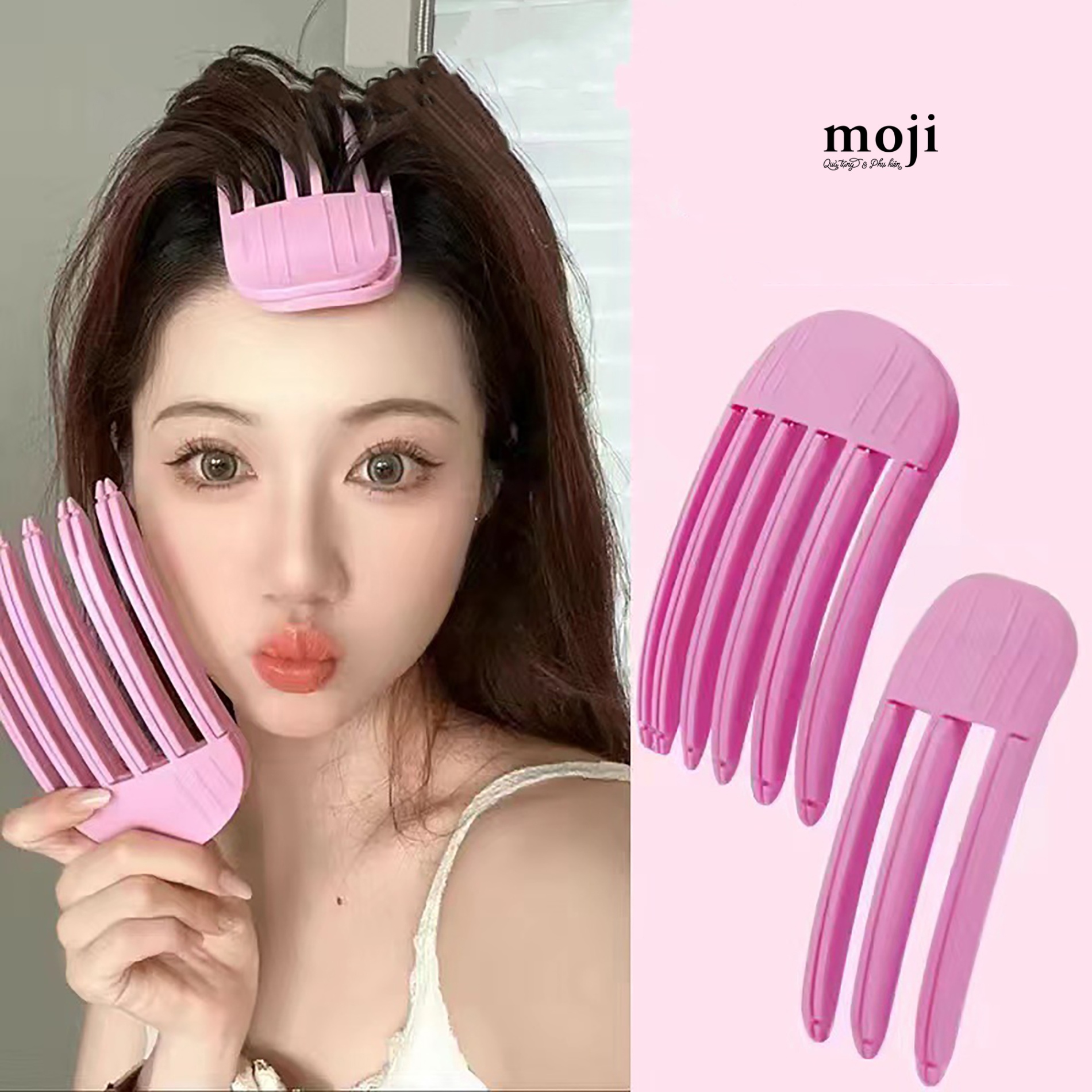 Kẹp phồng chân tóc Basic 1 màu 6 răng