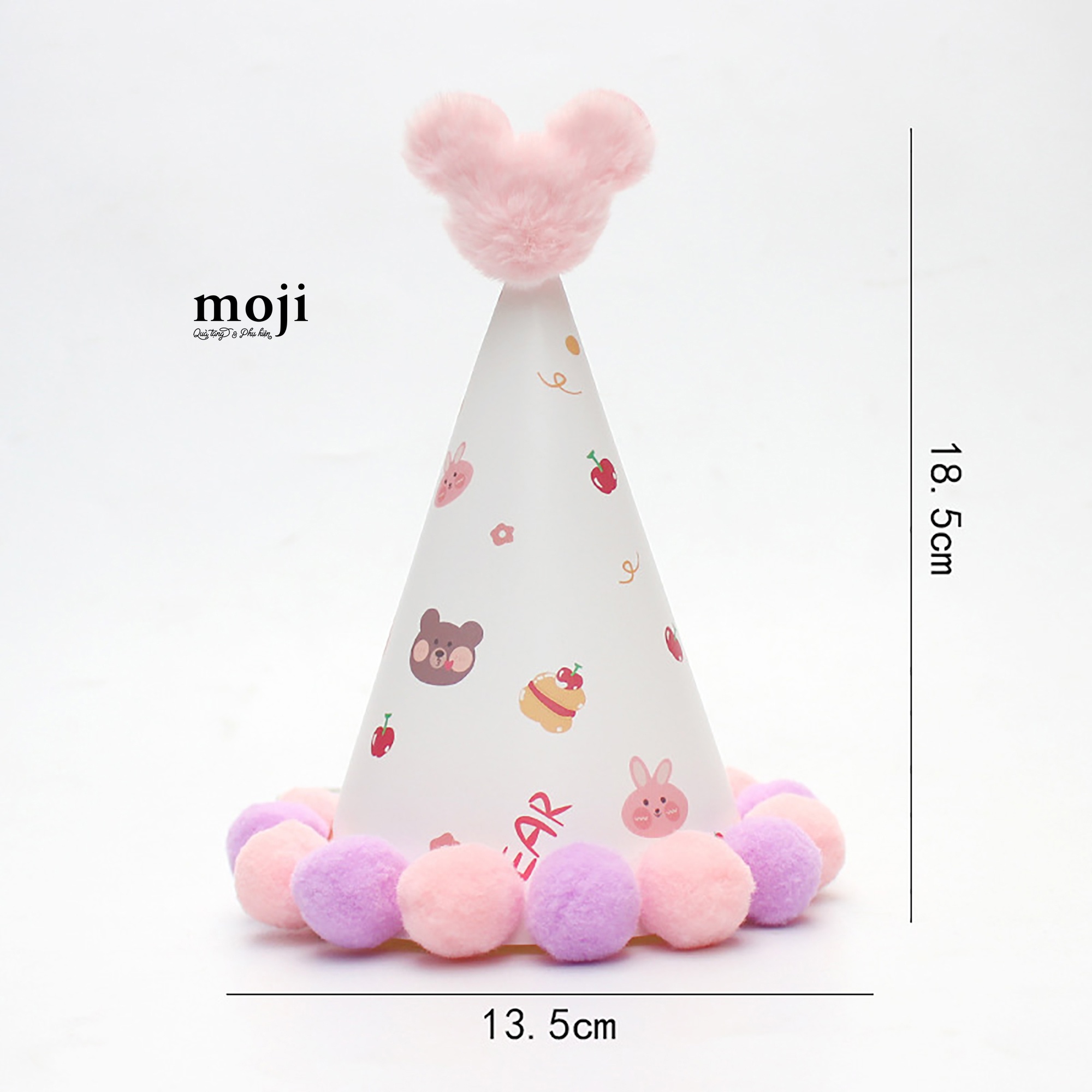 Mũ nón trang trí party Mickey Mouse baby bear rabbit face cục bông