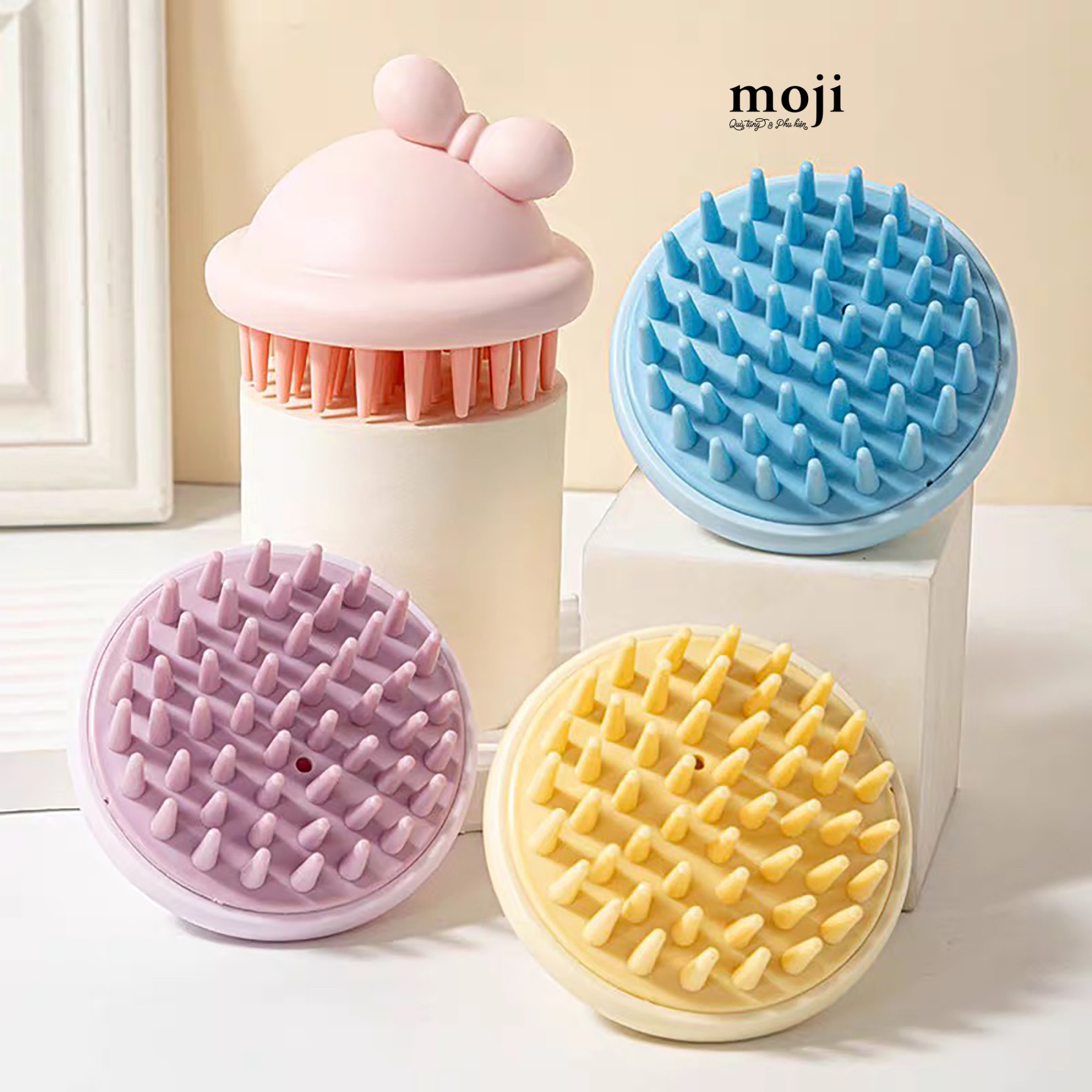 Lược đệm mát xa gội đầu Bow nơ planet