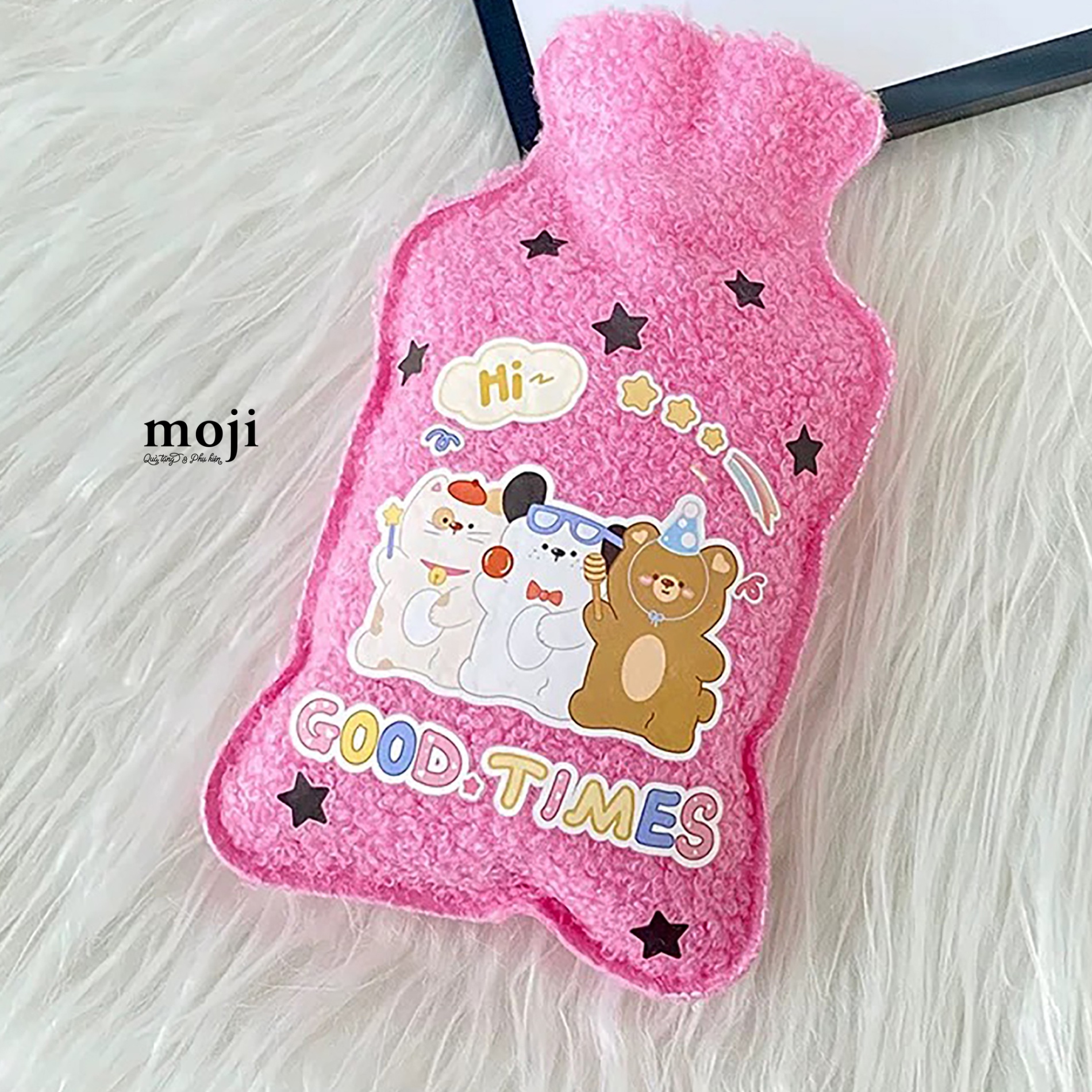 Túi chườm giữ nhiệt bọc vải Cute animal good time 16x26