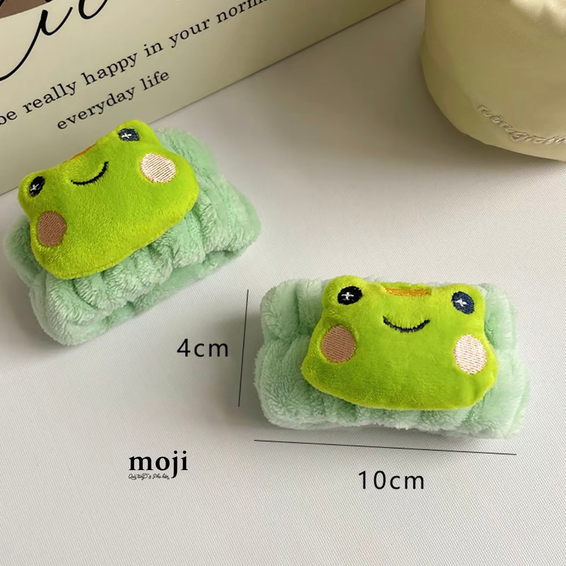 Băng đô cổ tay Frog ếch má hồng set2