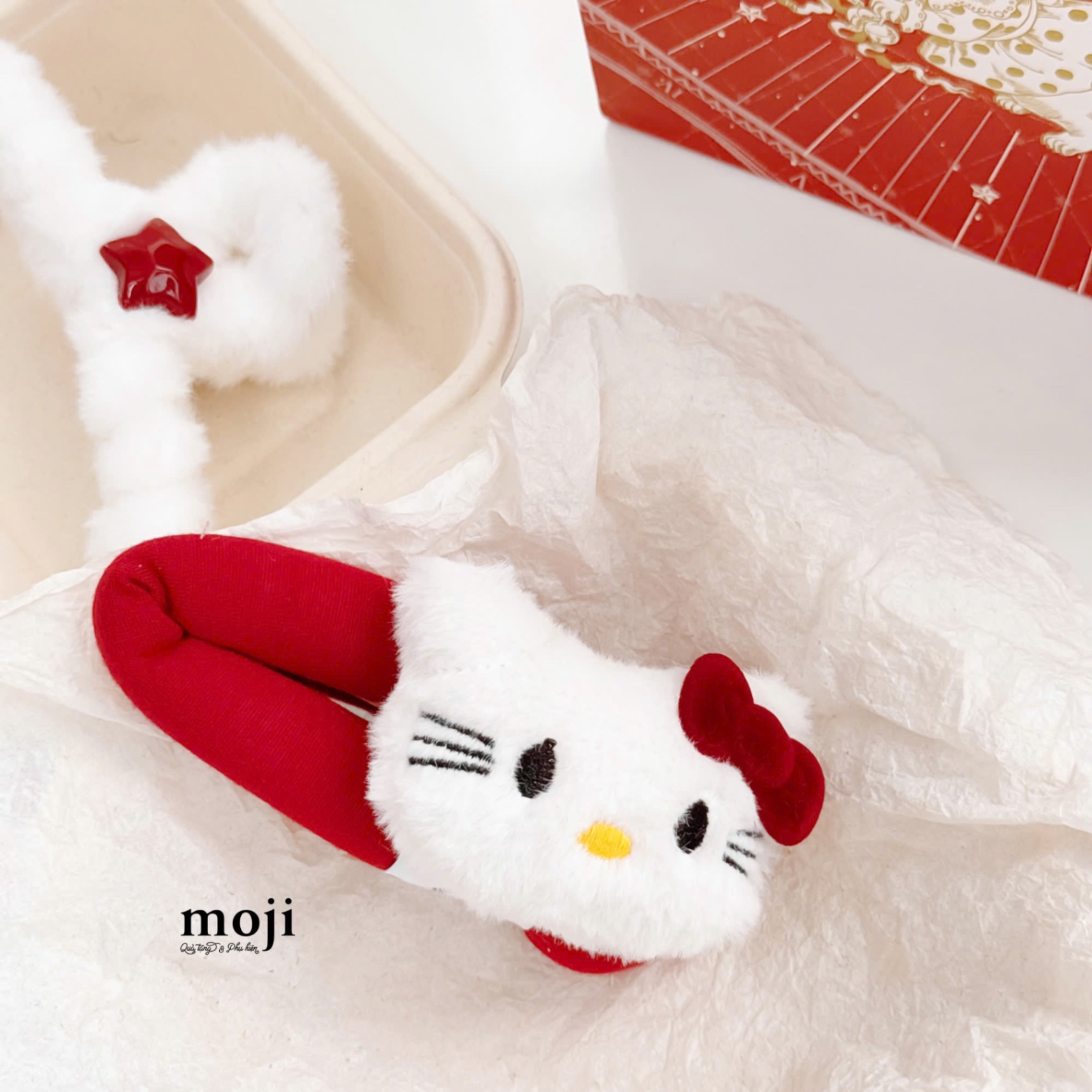 Kẹp tóc MJ Sanrio family Hello Kitty face