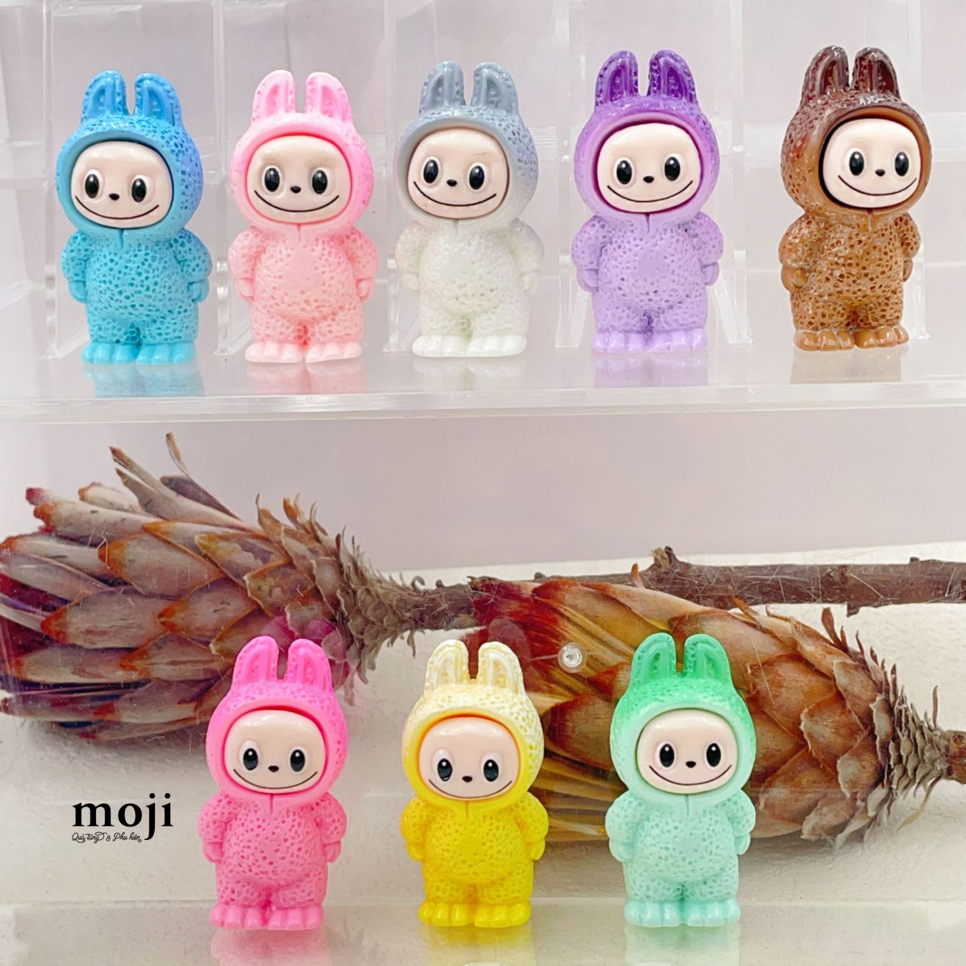 Blindbox túi mù unoff Labubu gradient corlor đứng 4cm