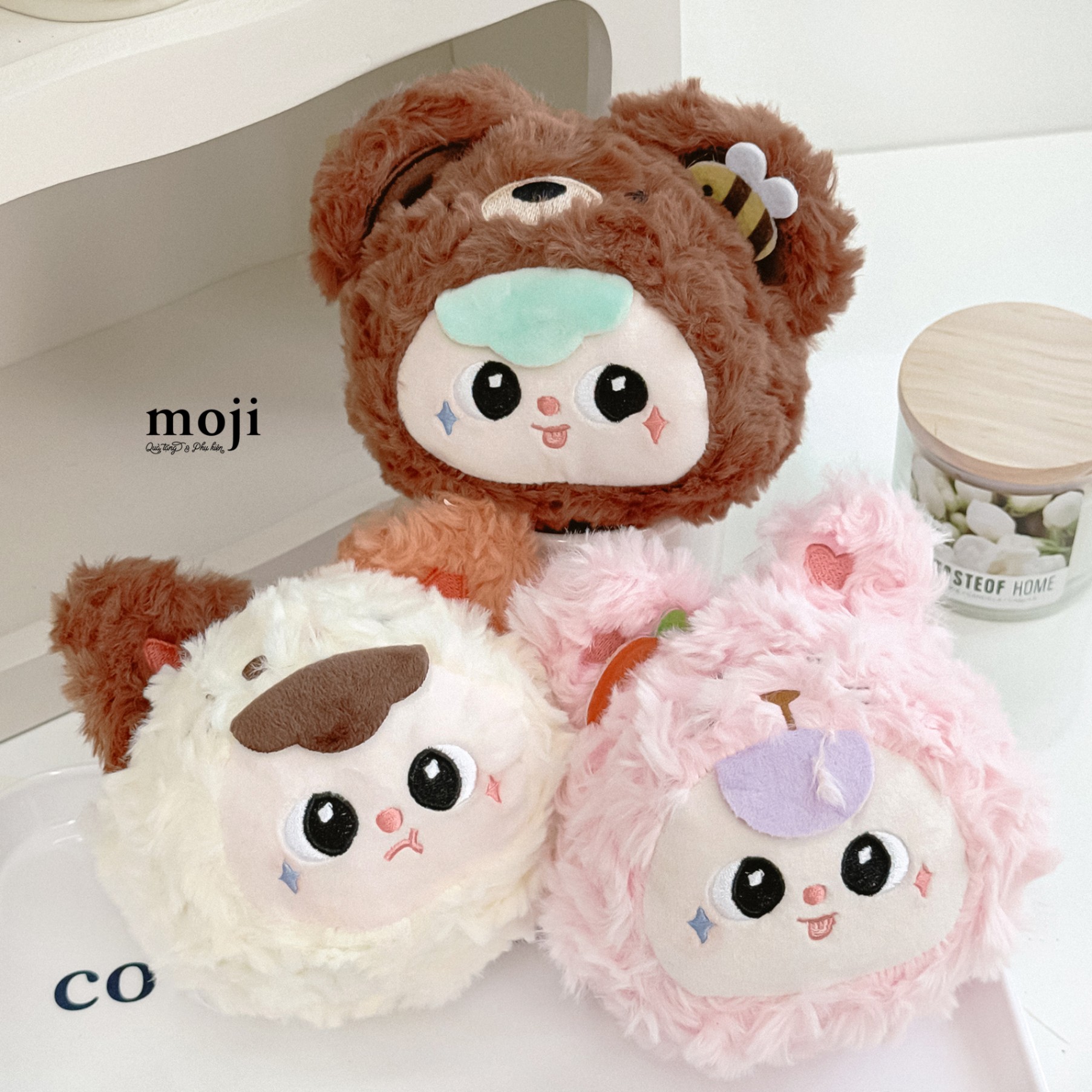 Túi ví đa năng Baby cosplay animal face có tai biểu cảm 12x13